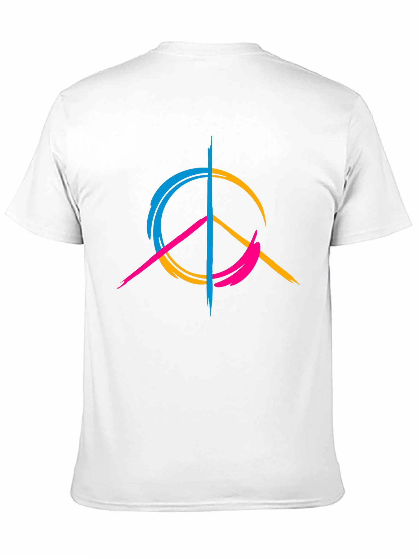 Black Peace Sign Graphic Tee - Modern Design, Casual Wear view 11
