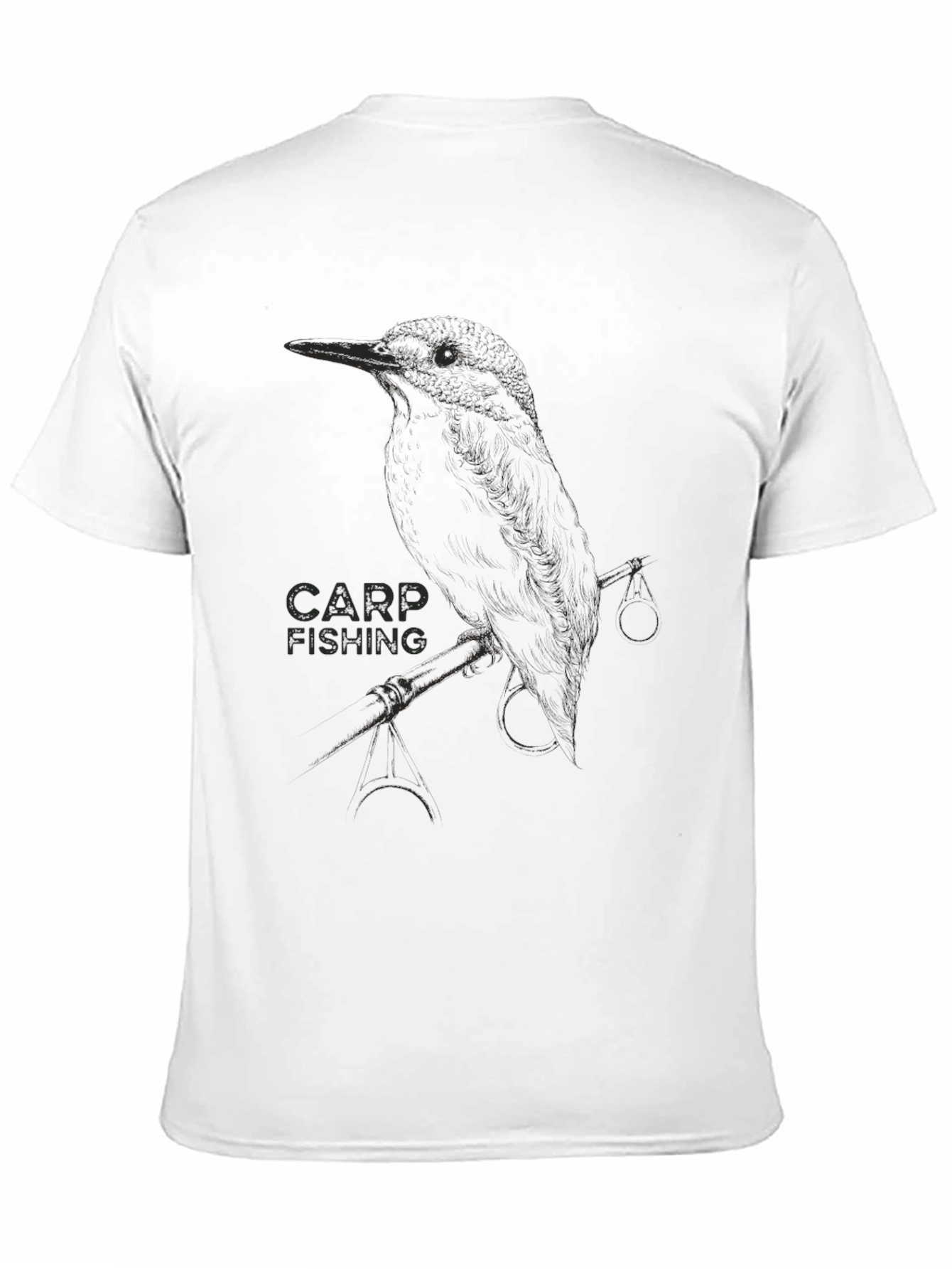 Black Carp Fishing Graphic T-Shirt - Black view 11