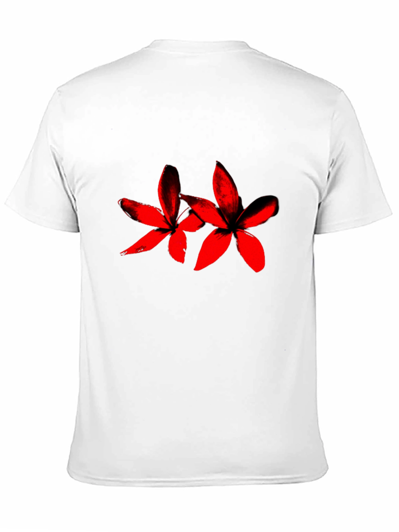 Black Black Tee with Red Floral Print view 11