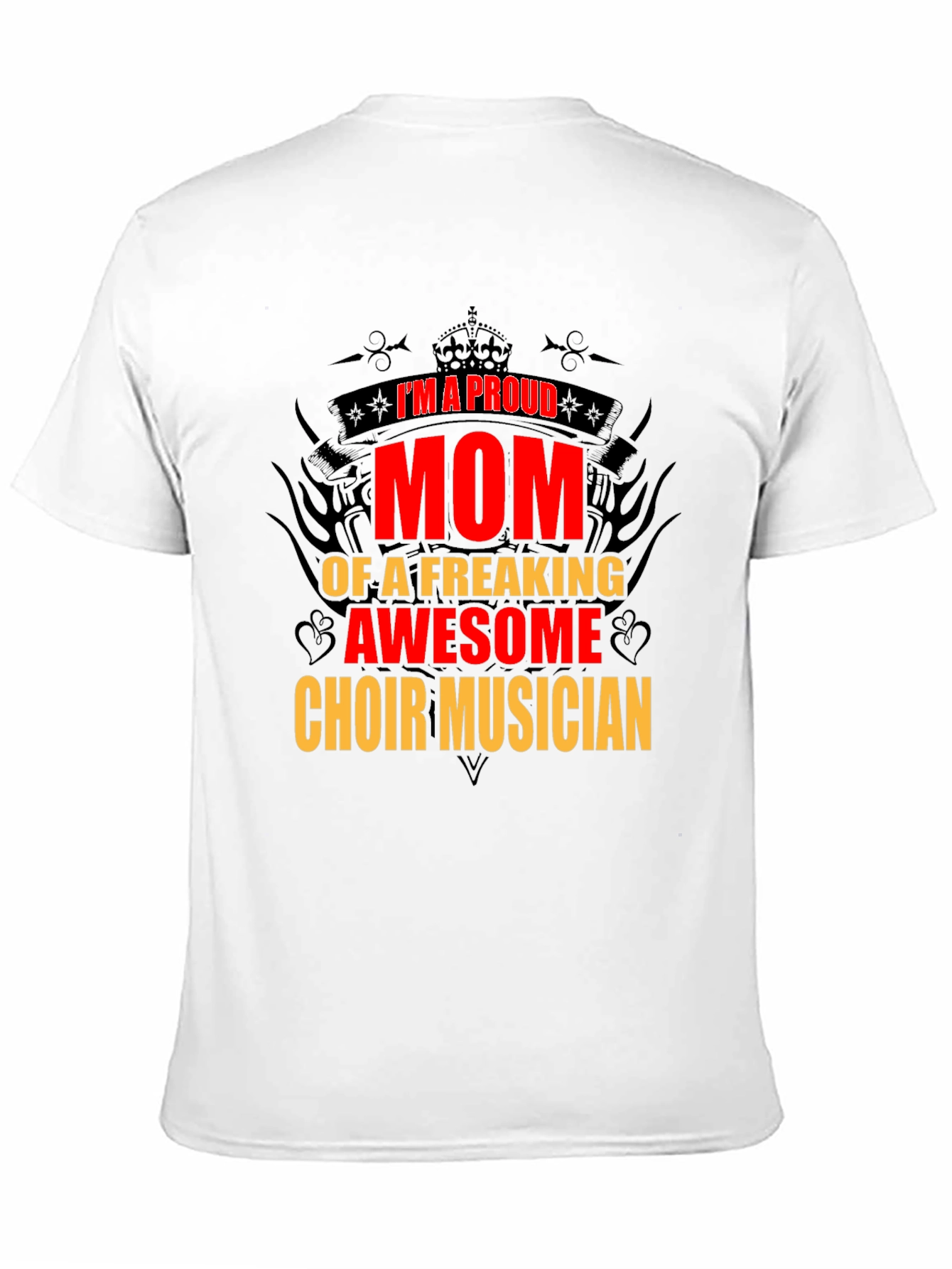 Black Proud Mom Choir Musician T-Shirt view 11