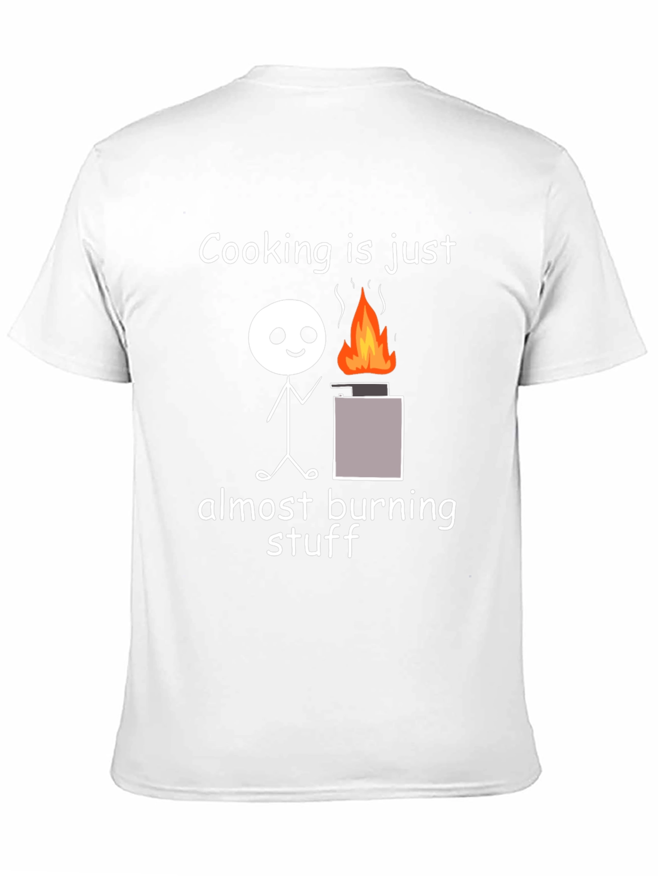 Black Funny Cooking Almost Burning Stuff T-Shirt view 11