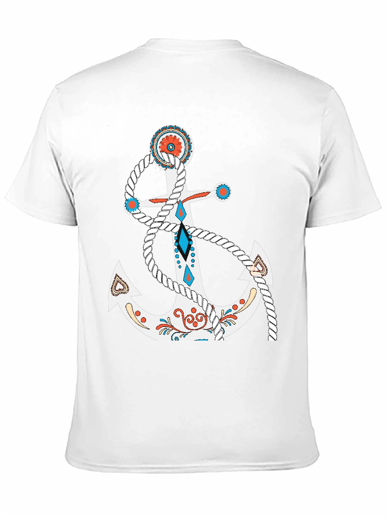 Black Nautical Anchor Graphic Tee - Stylish Casual Wear view 11