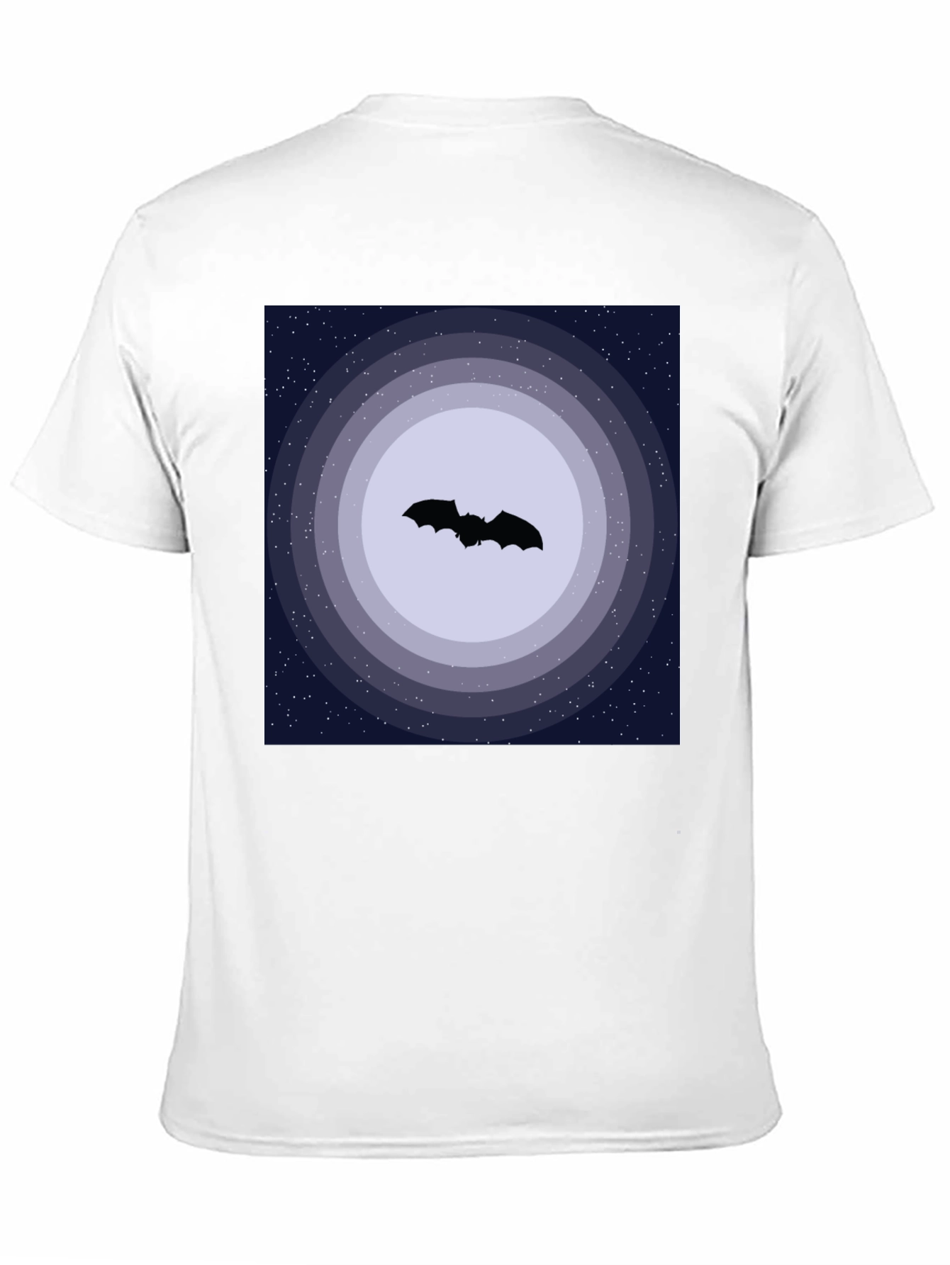 Black Bat Silhouette Night Sky Graphic Tee view 11