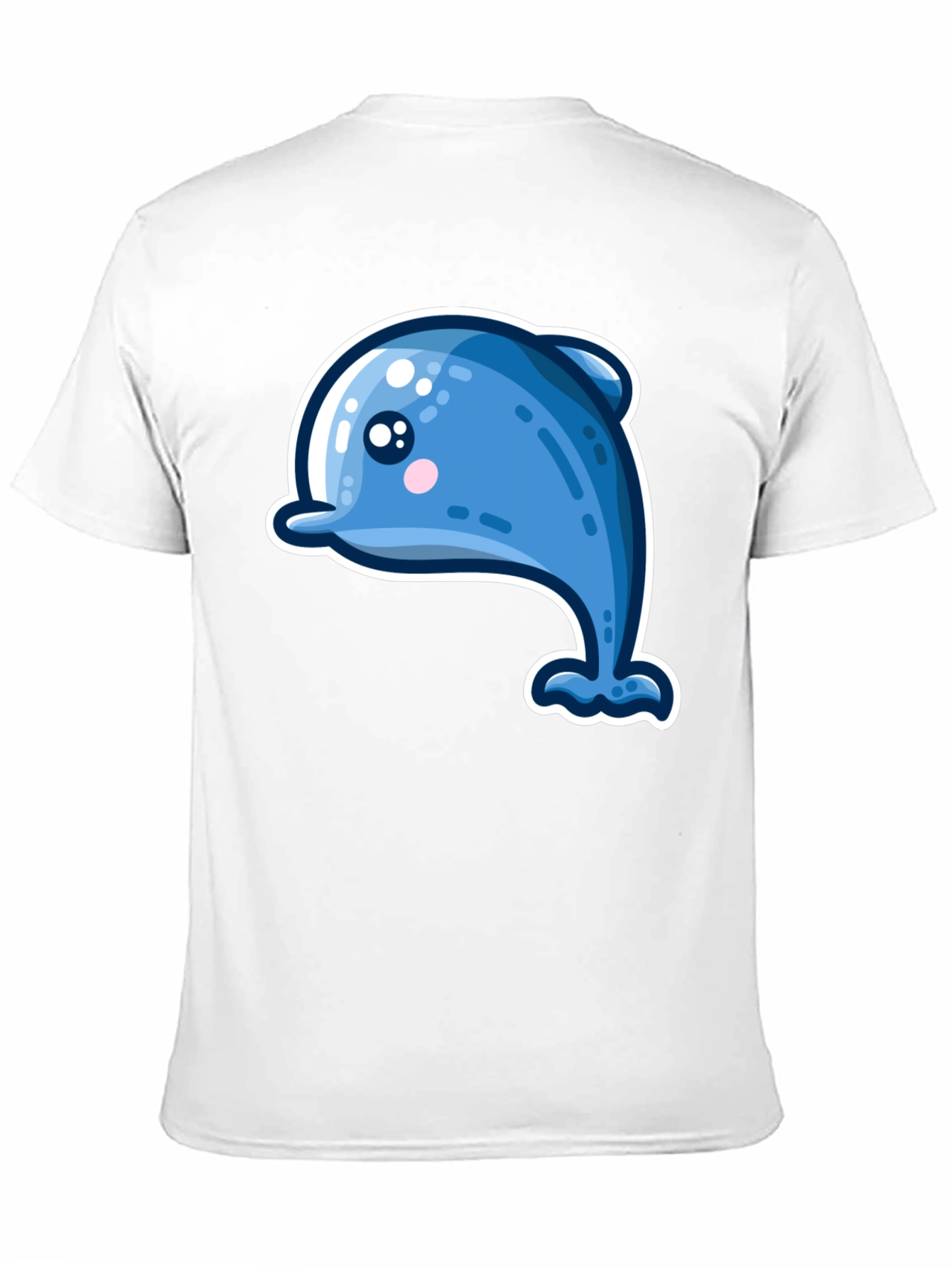 Cute Dolphin Graphic Tee - Black - 11