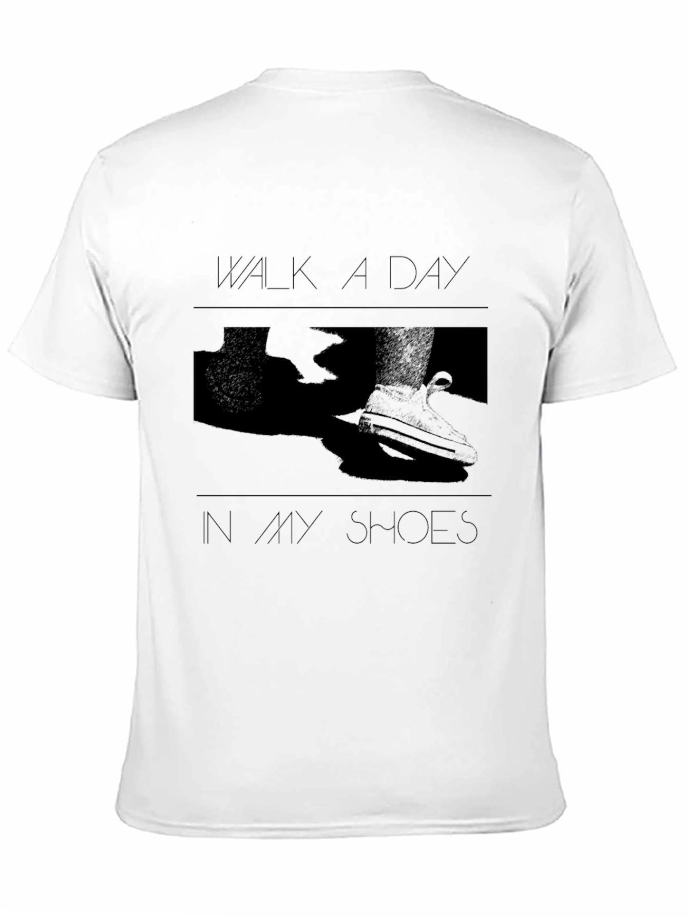 Black Walk A Day In My Shoes Graphic Tee view 11
