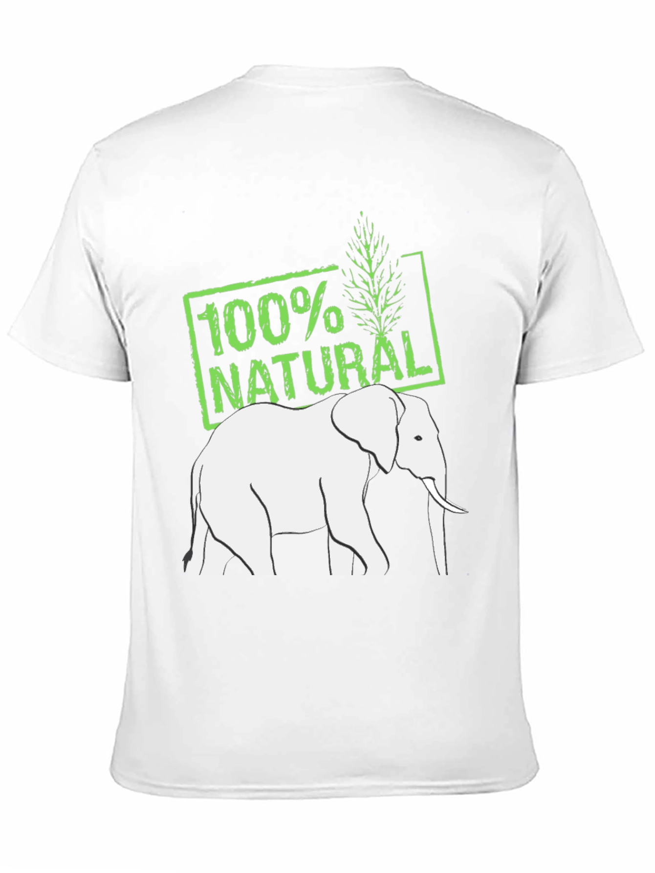 Black 100% Natural Elephant T-Shirt view 11