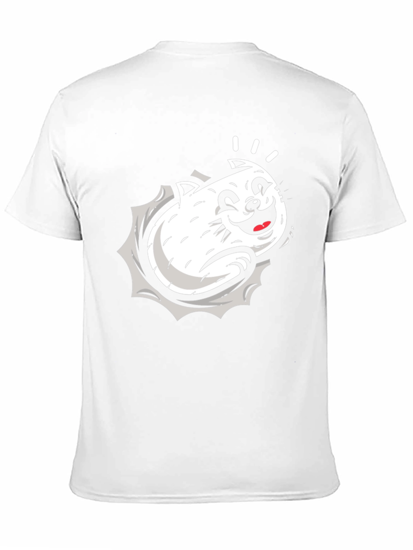 Black Cartoon Cat Graphic Black T-Shirt view 11