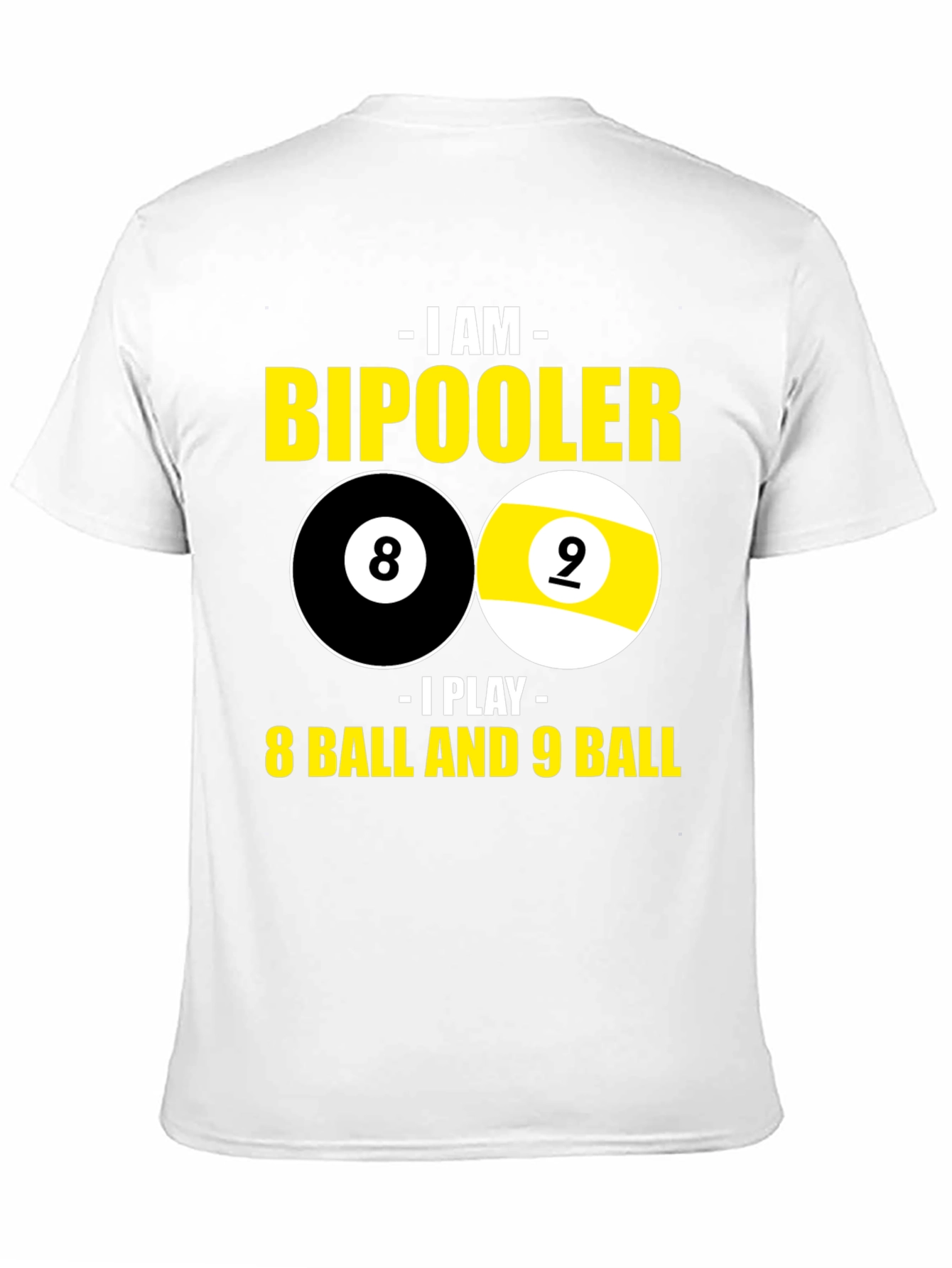 Black Bipooler 8 Ball & 9 Ball Graphic T-Shirt view 11