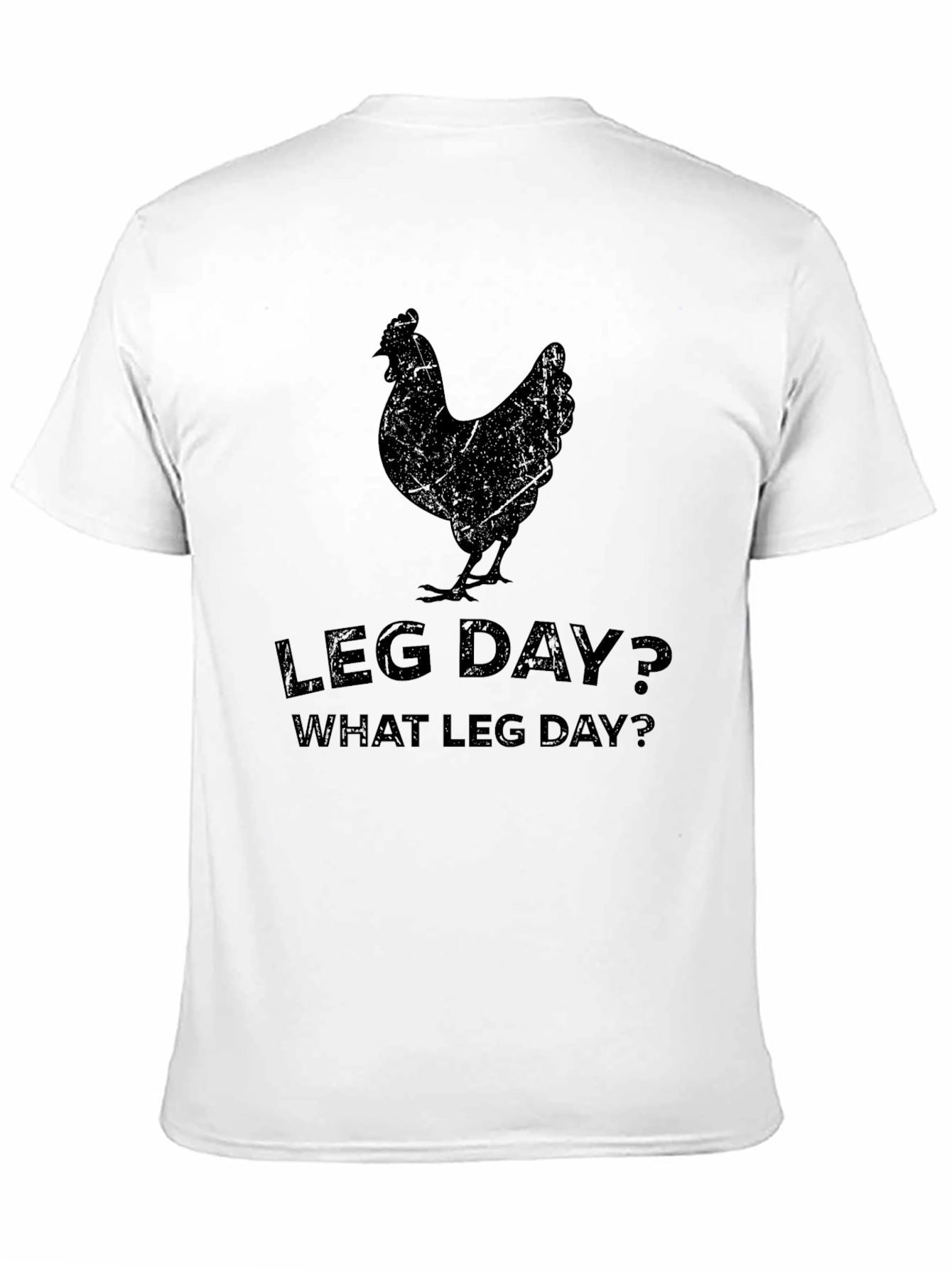 Black Leg Day Chicken T-Shirt - Funny Workout Tee view 11