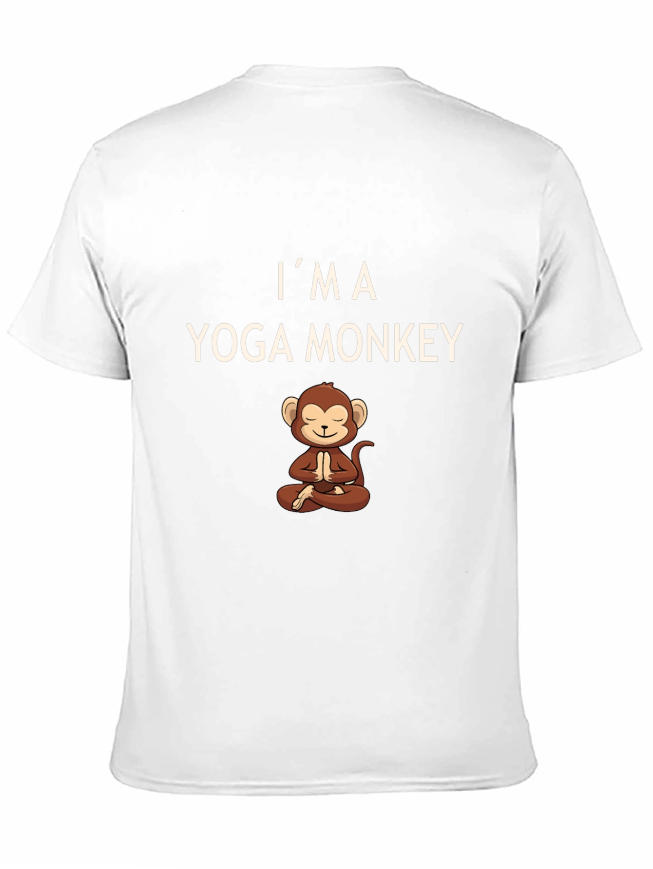 Black I'm a Yoga Monkey Men's Black T-Shirt view 11