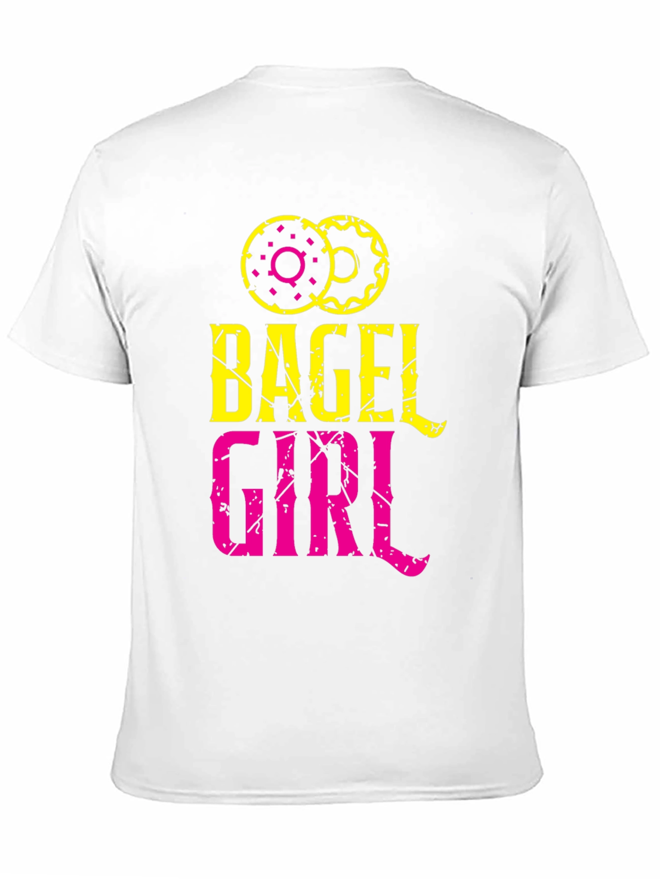 Black Bagel Girl Graphic Tee - Trendy Casual Top view 11
