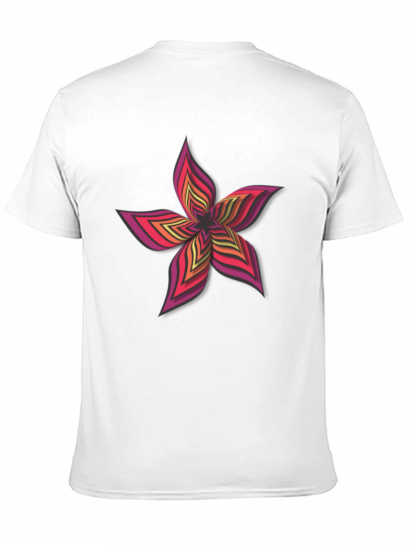 Black Bold Floral Graphic Print T-Shirt - Casual Wear view 11