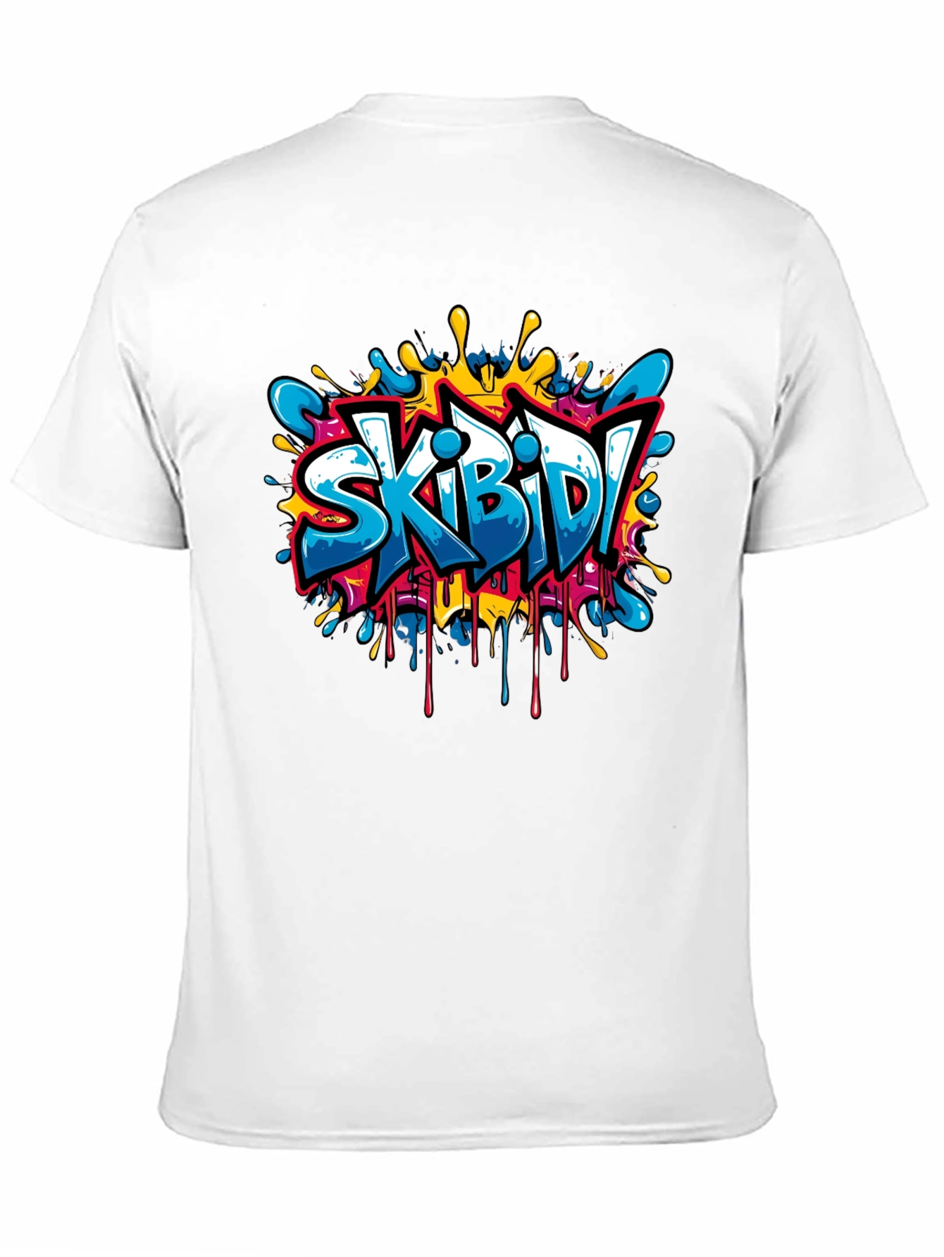 Black Skibidi Graffiti Style Black T-Shirt view 11