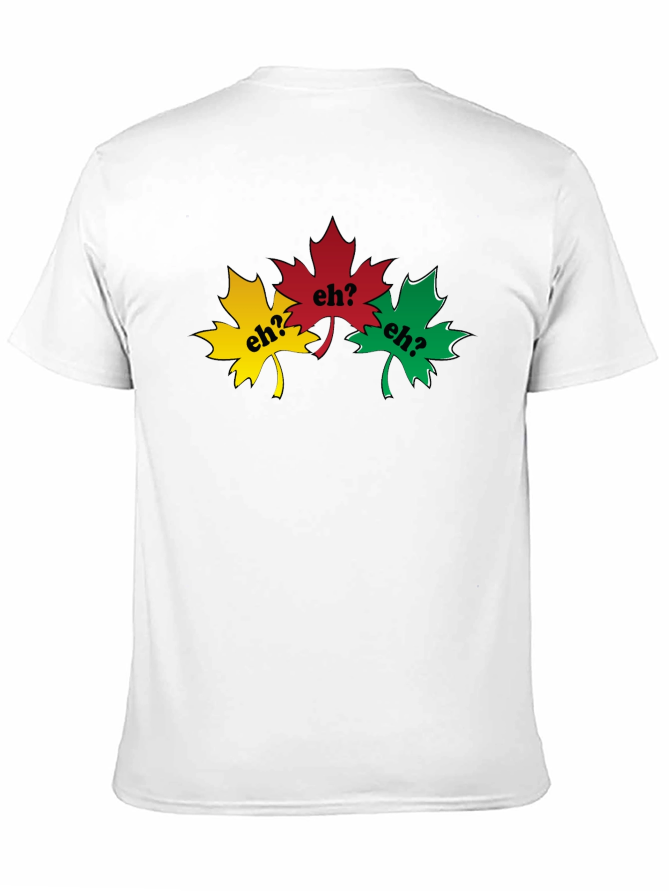 Black Canadian Eh? T-Shirt - Maple Leaf Design view 11