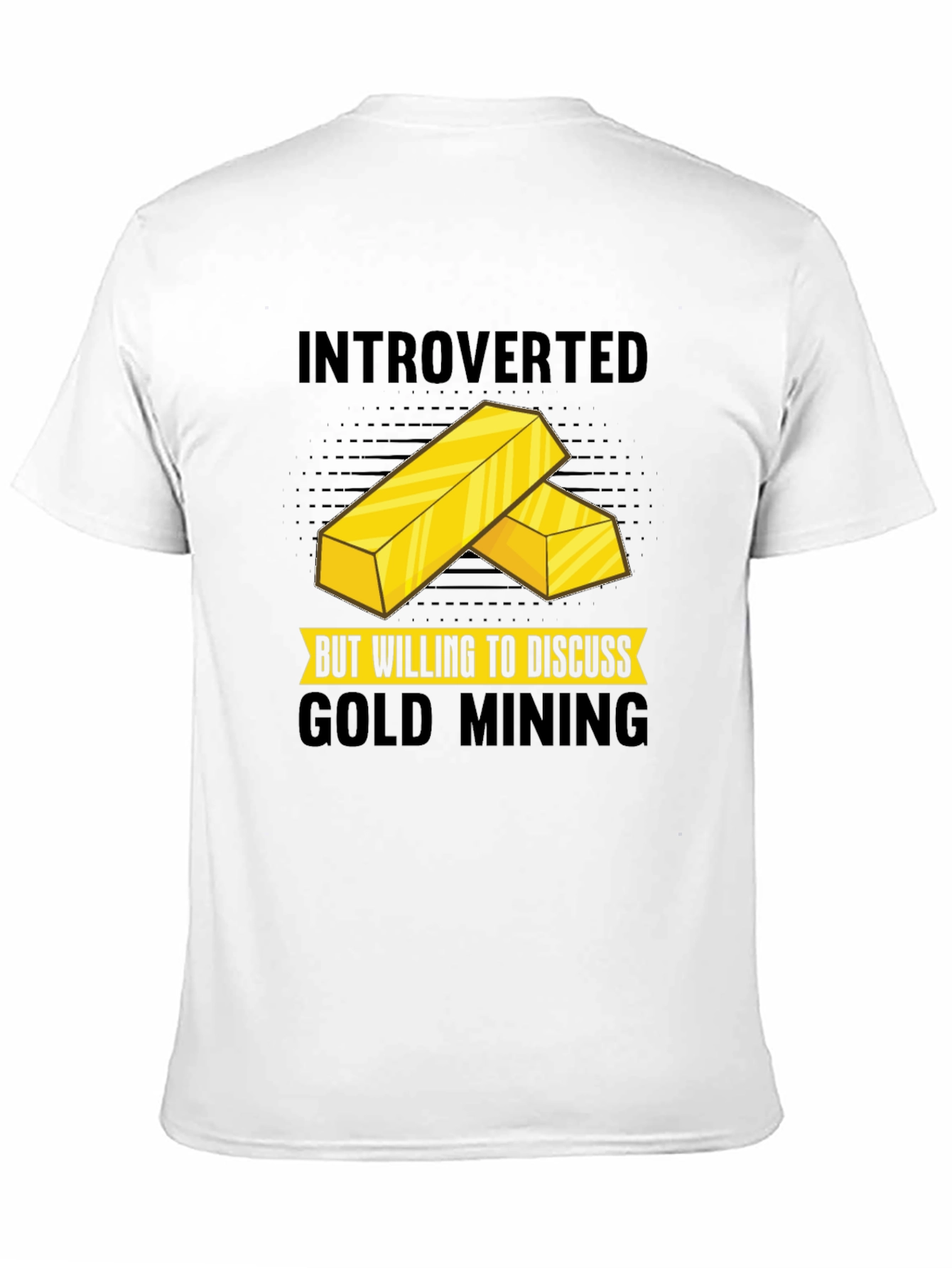 Black Introverted Gold Mining T-Shirt view 11