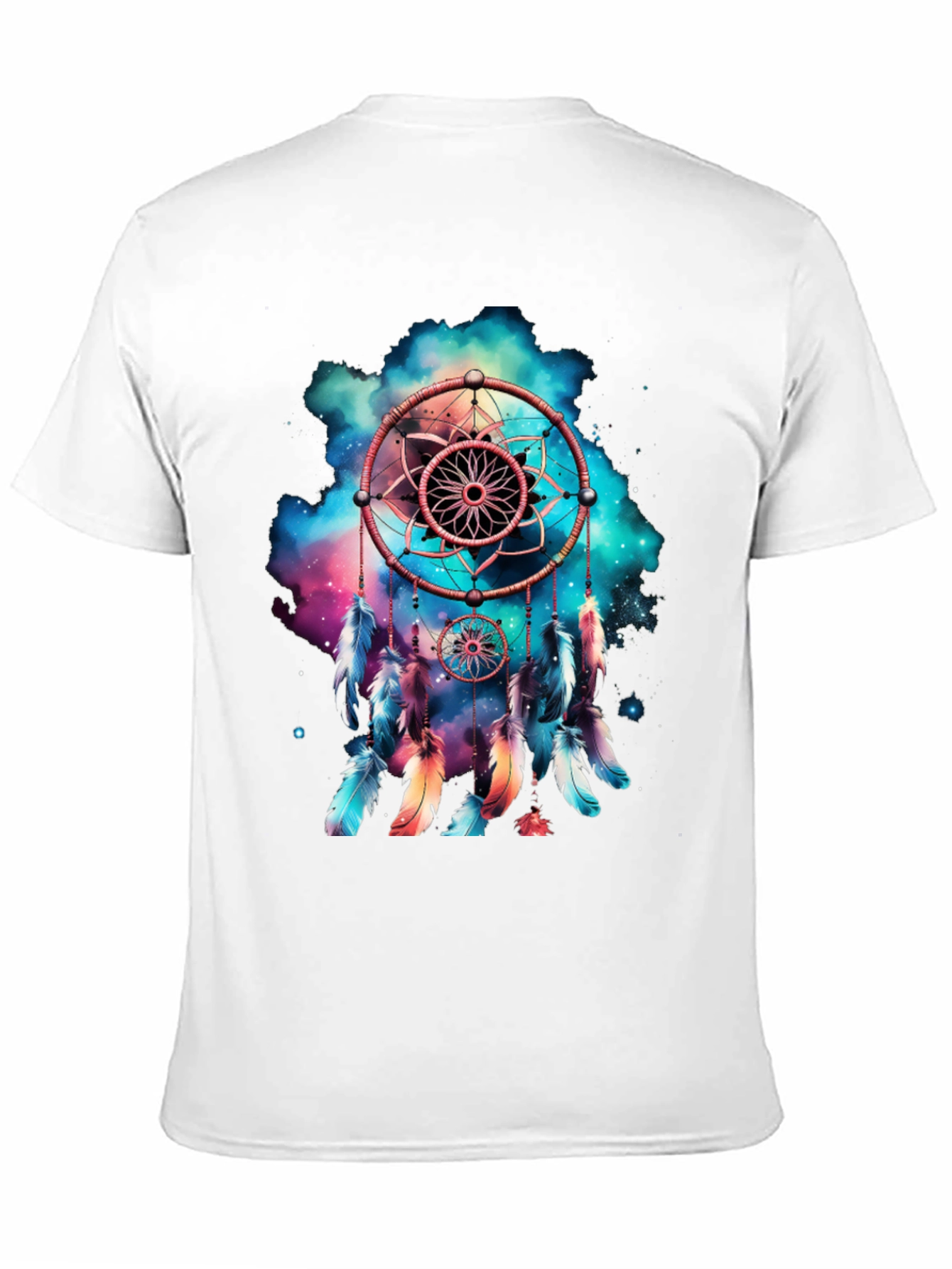 Black Dreamcatcher Graphic Print Men's T-Shirt view 11