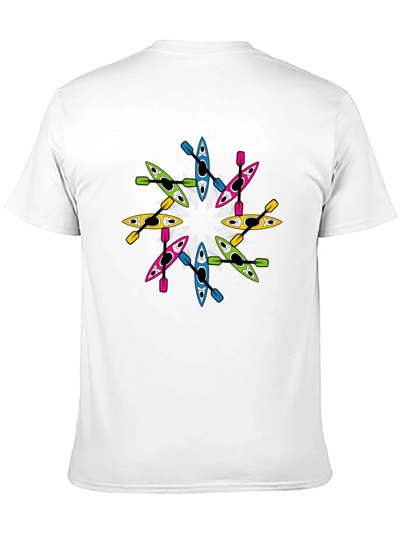 Black Kayak Mandala Graphic T-Shirt - Black view 11