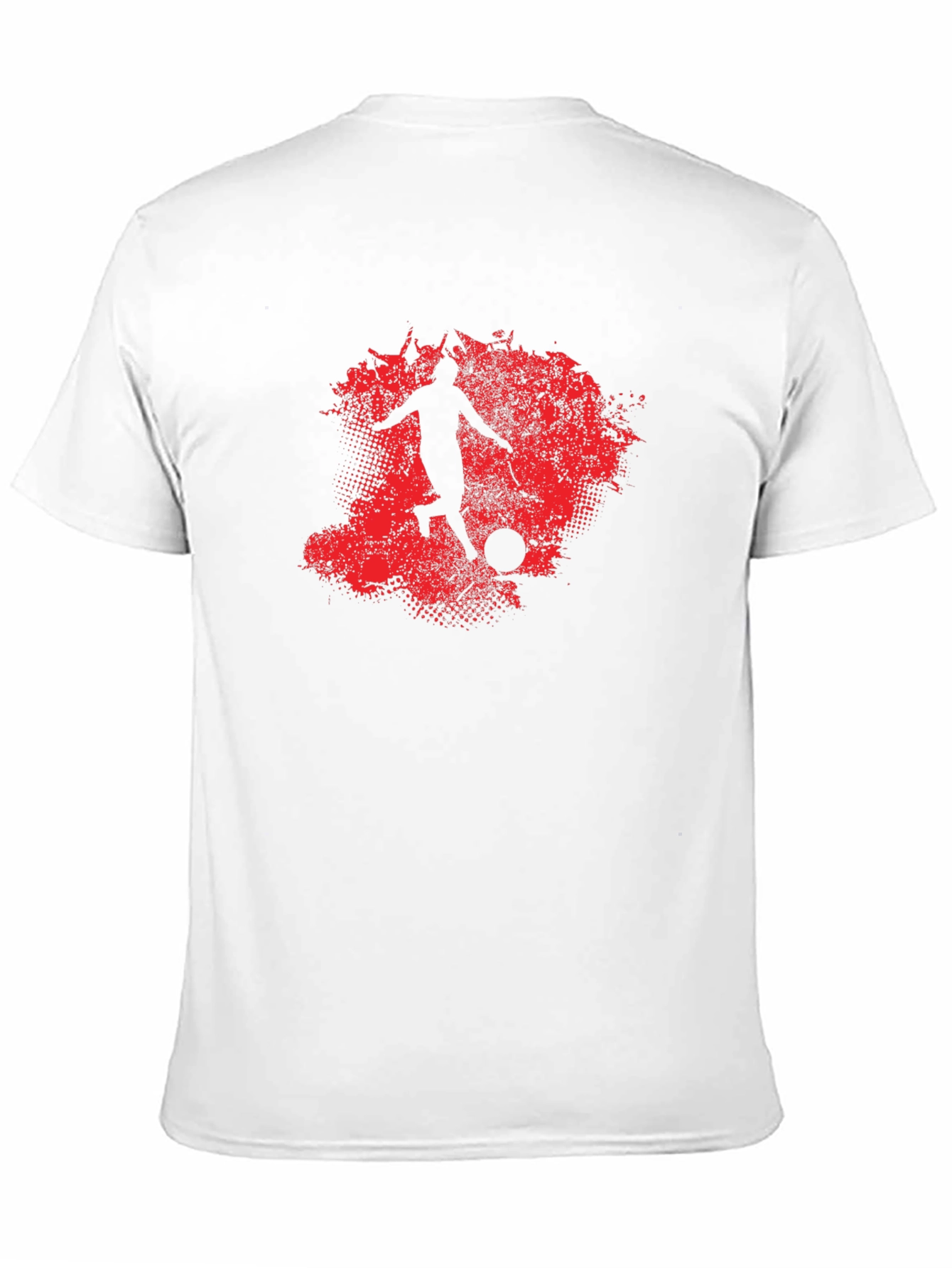 Black Soccer Player Graphic Tee - Black Cotton T-Shirt view 11