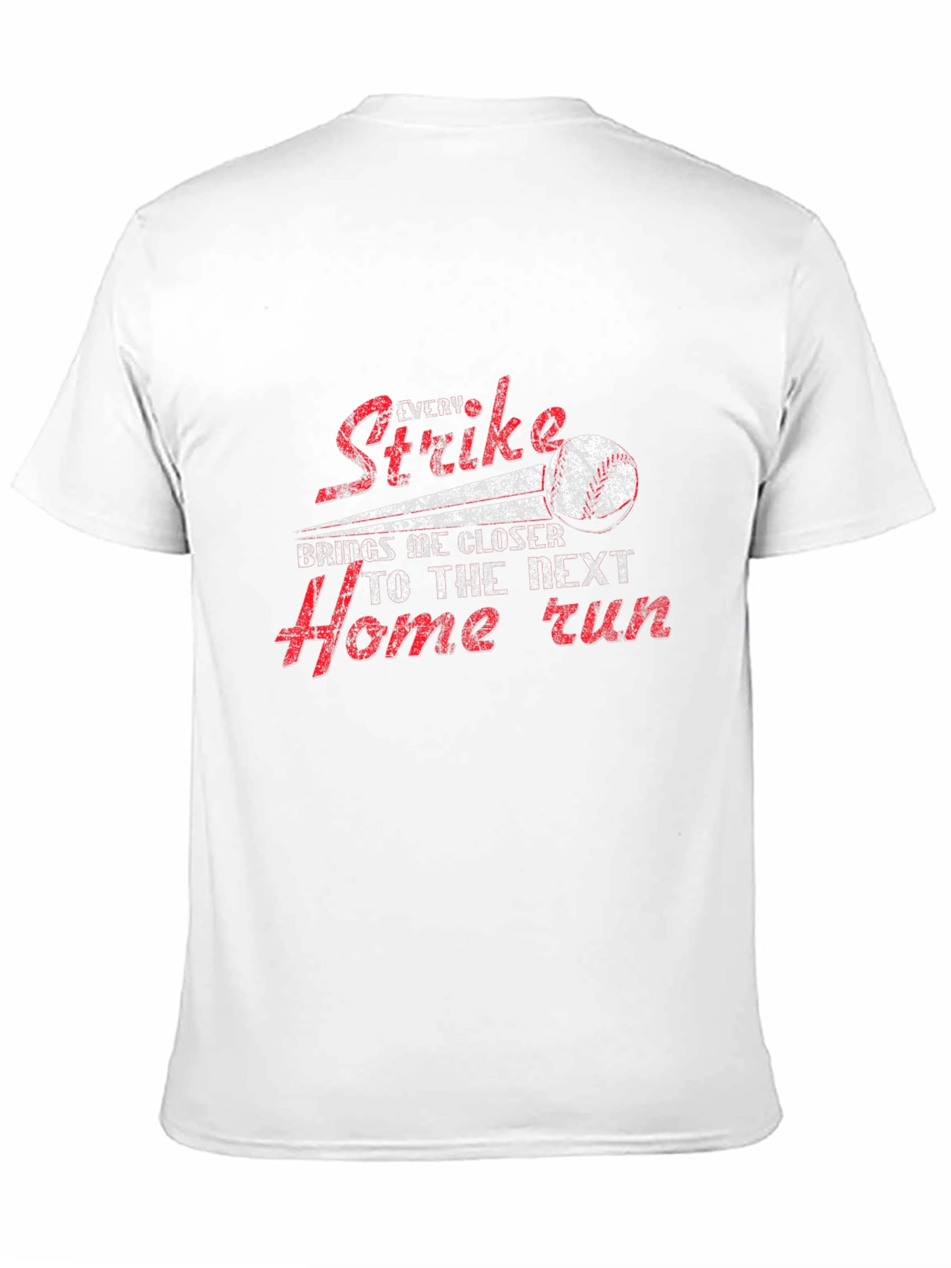 Black Baseball Strike Home Run Graphic T-Shirt view 11