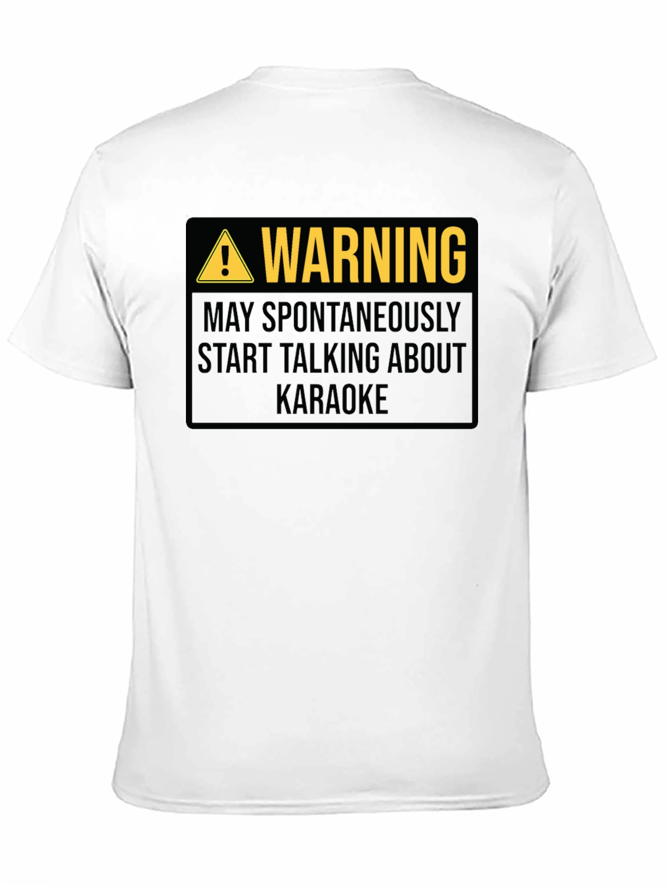 Black Warning Karaoke T-Shirt view 11