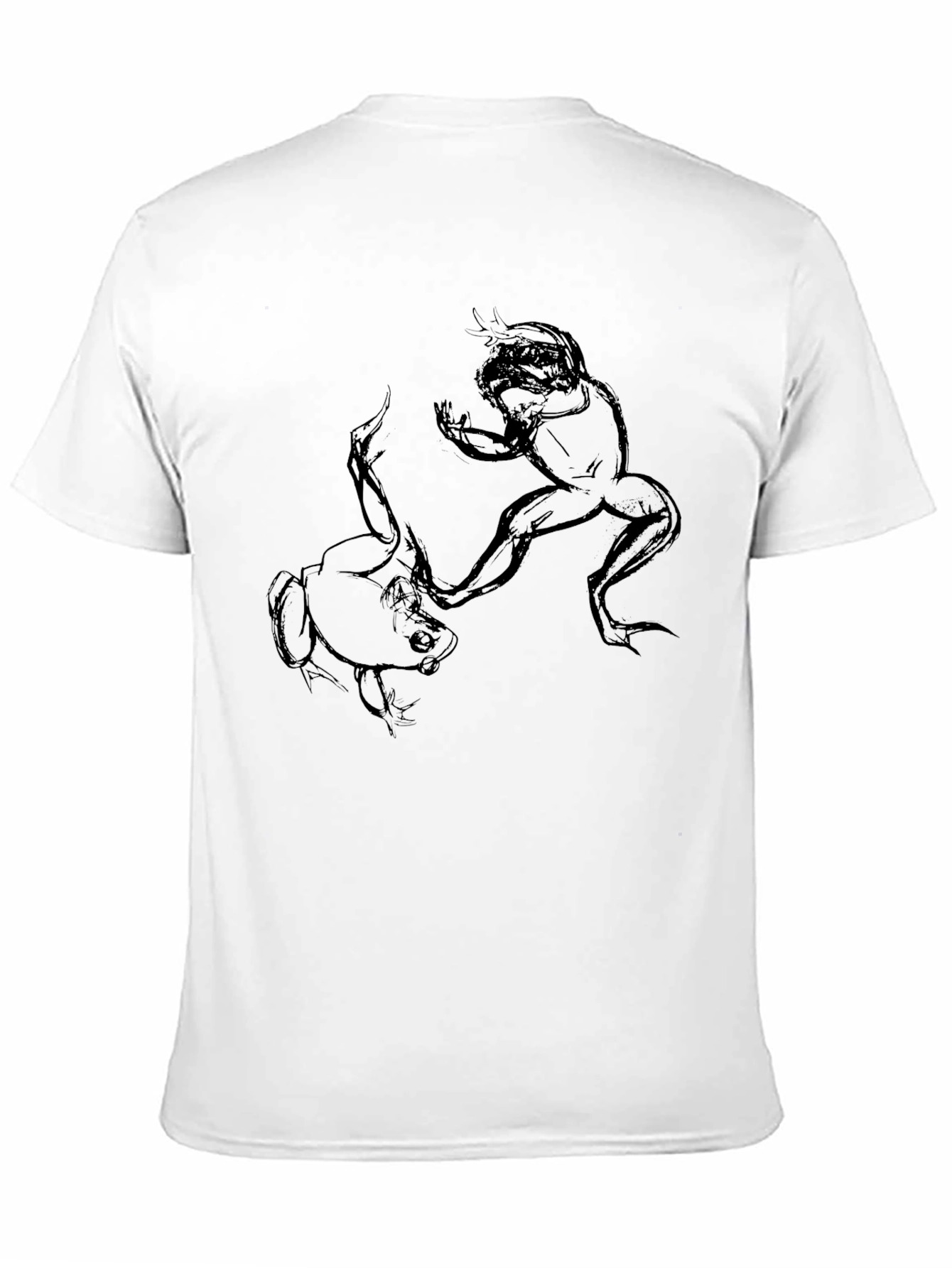 Black Frog Fight Tee - Men's Black Graphic T-Shirt view 11