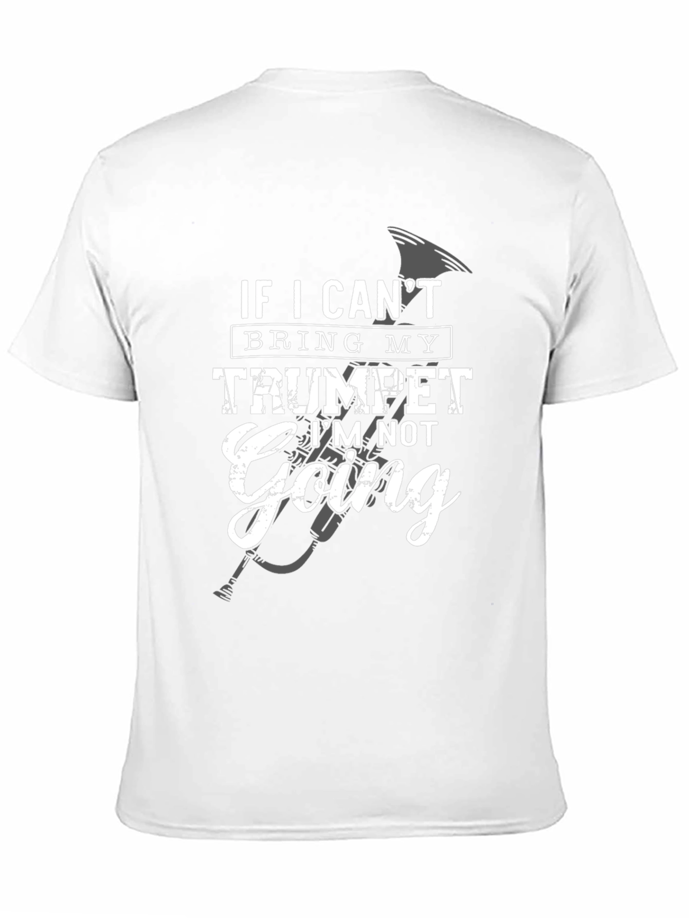 Black Funny Trumpet Player Black T-Shirt - If I Can't Bring My Trumpet view 11