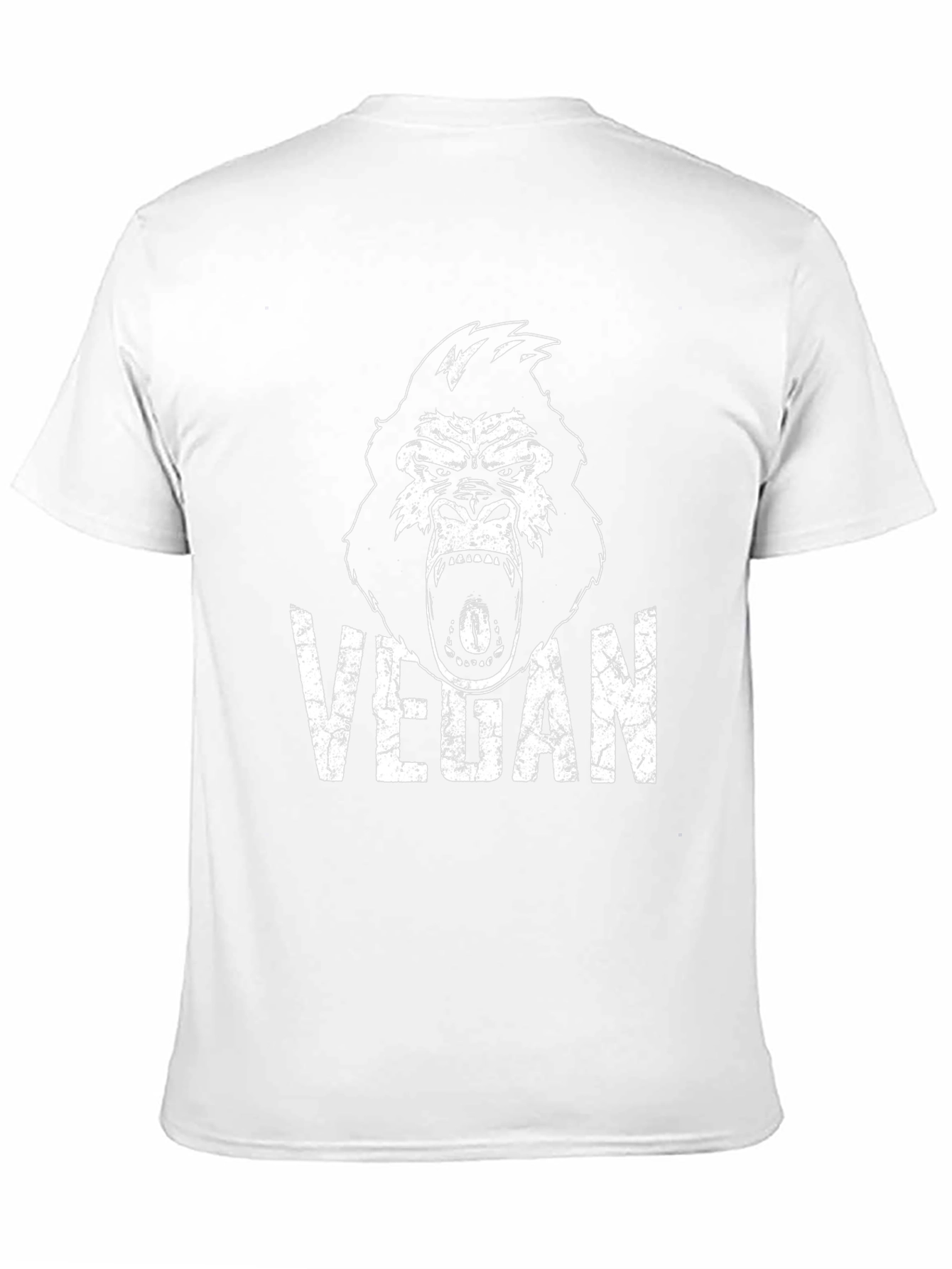 Black Vegan Gorilla T-Shirt - Black Graphic Tee view 11