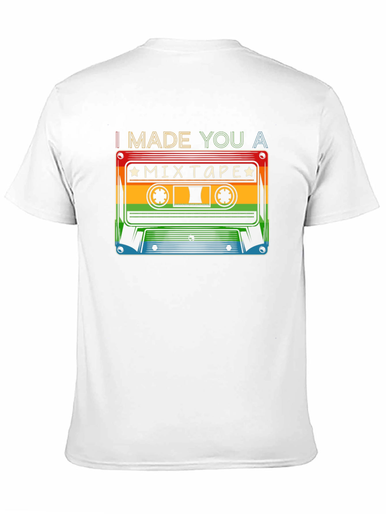 Black I Made You A Mixtape T-Shirt - Retro Cassette Design view 11