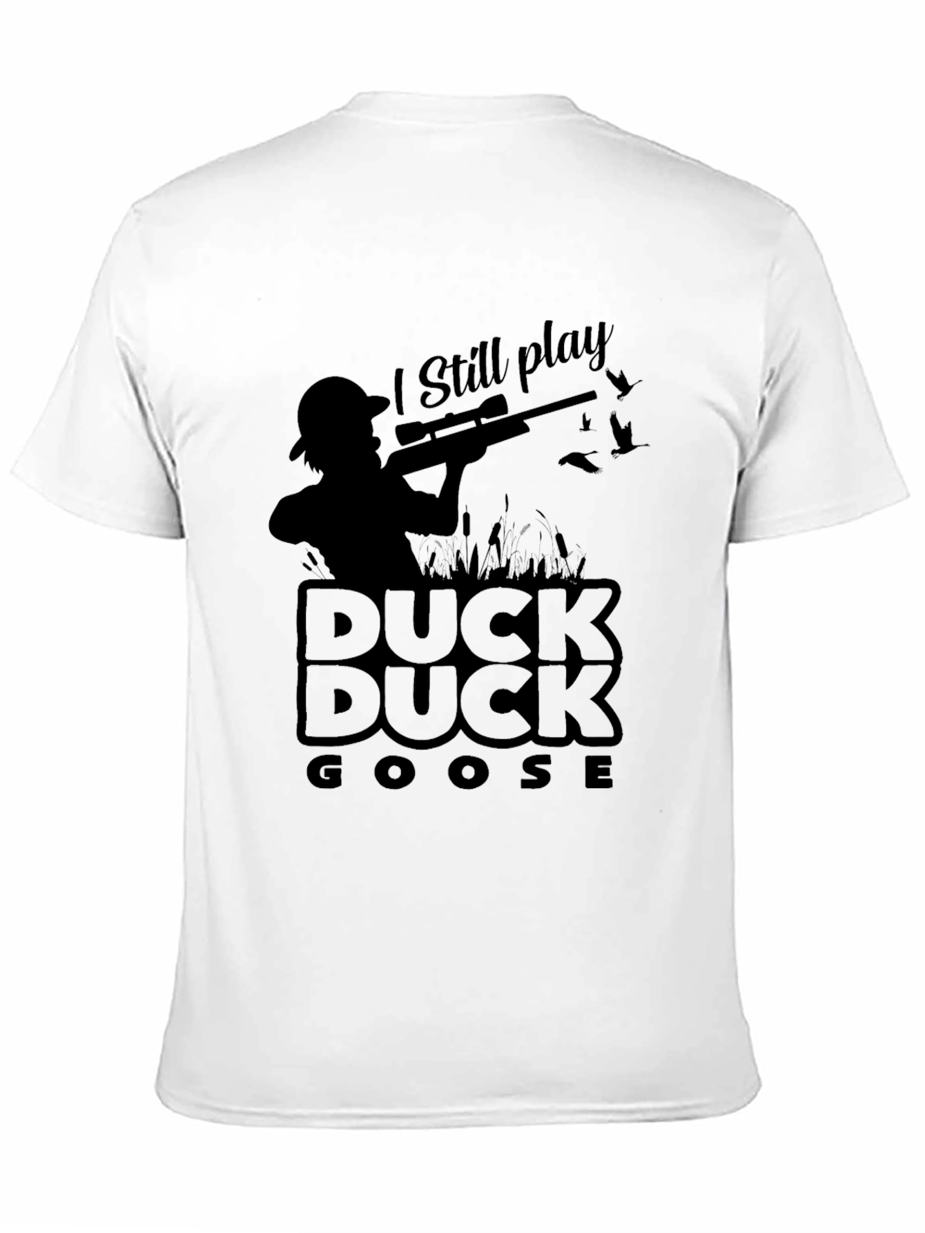 Black Duck Duck Goose T-Shirt - Hunting Humor Tee view 11