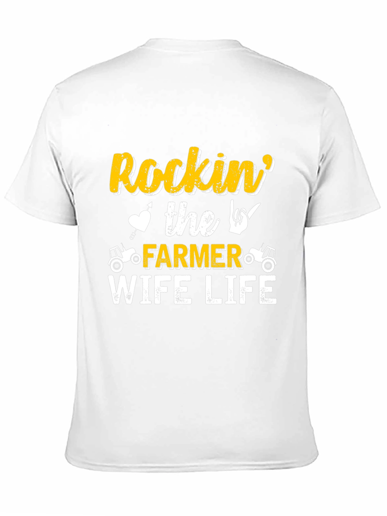 Rockin' Farmer Wife Life Black T-Shirt - 11