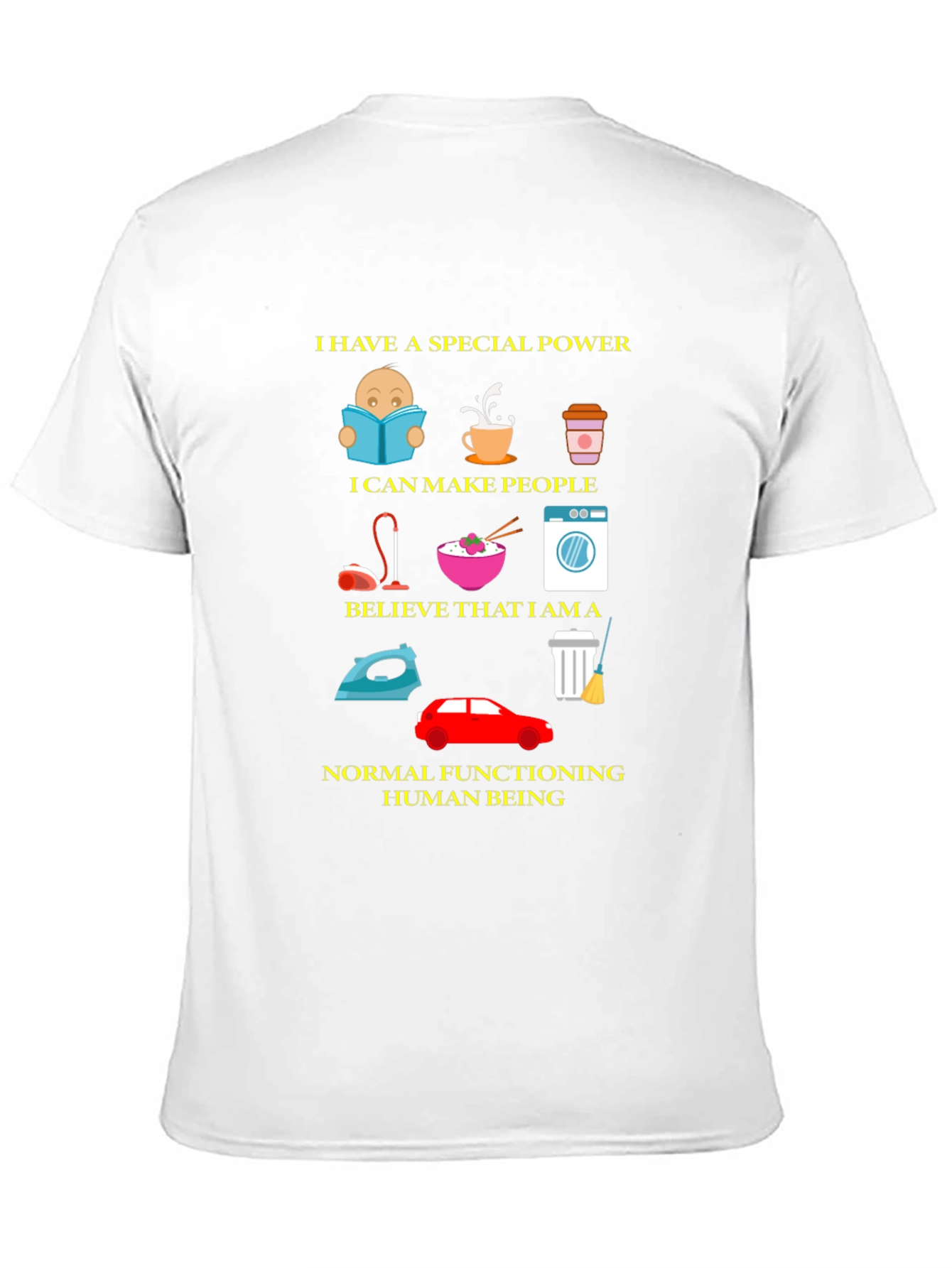 Black Special Power Graphic Tee - Normal Functioning Human view 11