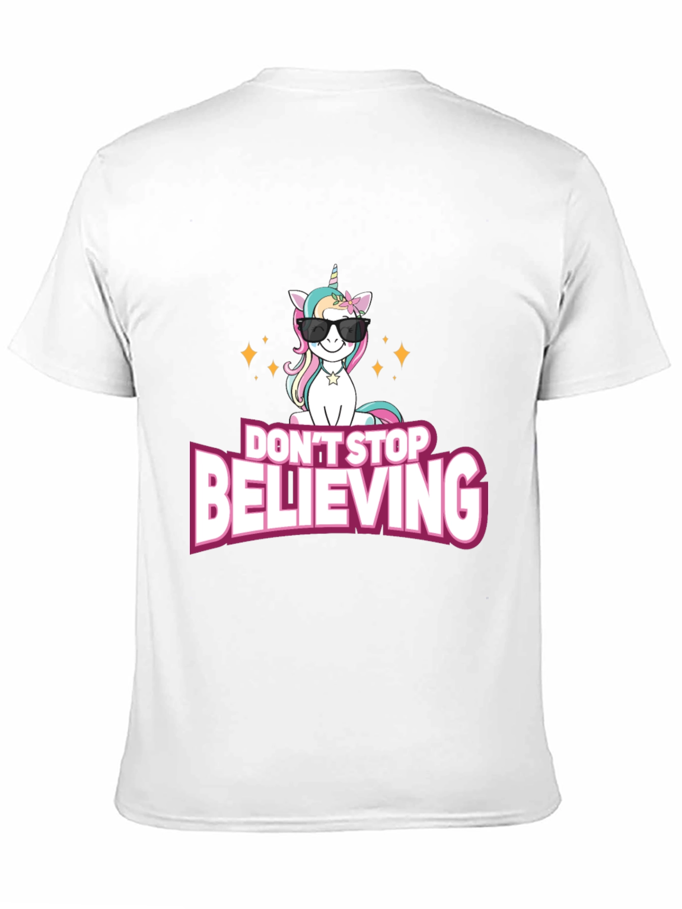 Black Unicorn Believe T-Shirt - Black Crew Neck view 11
