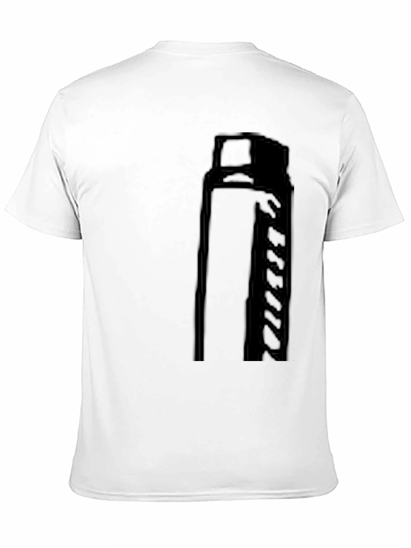 Black Men's Black Casual Graphic T-Shirt view 11