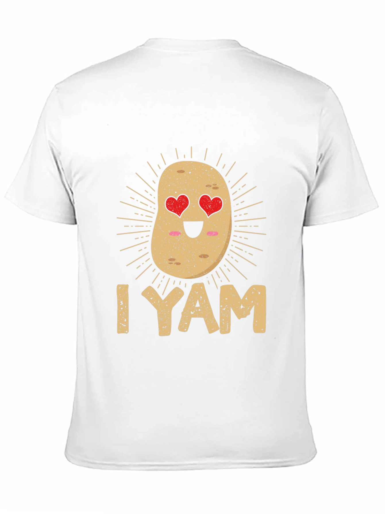 Black I Yam Cute Potato Graphic Tee - Unisex view 11