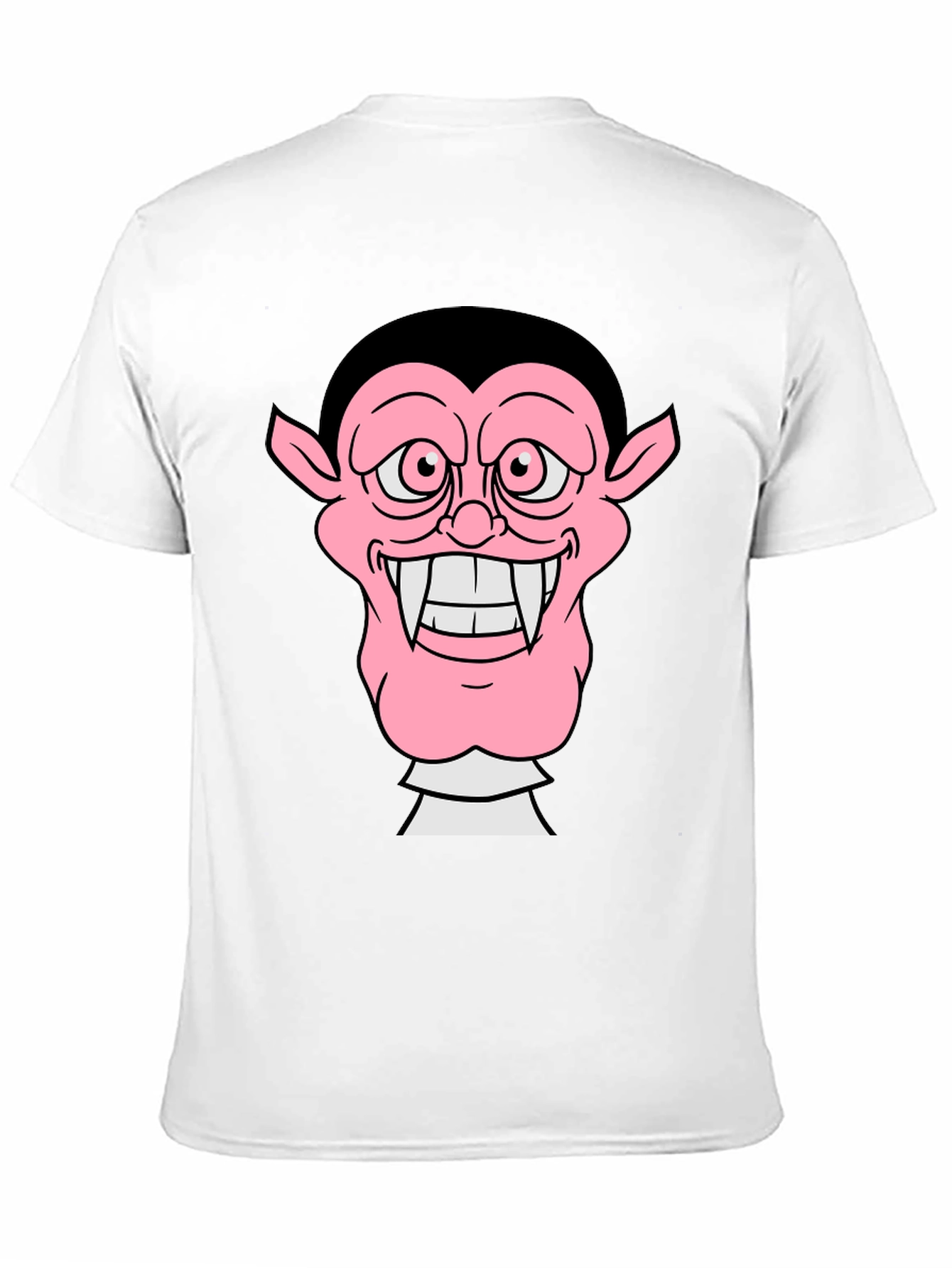 Black Vampire Cartoon Graphic Print Black Tee view 11