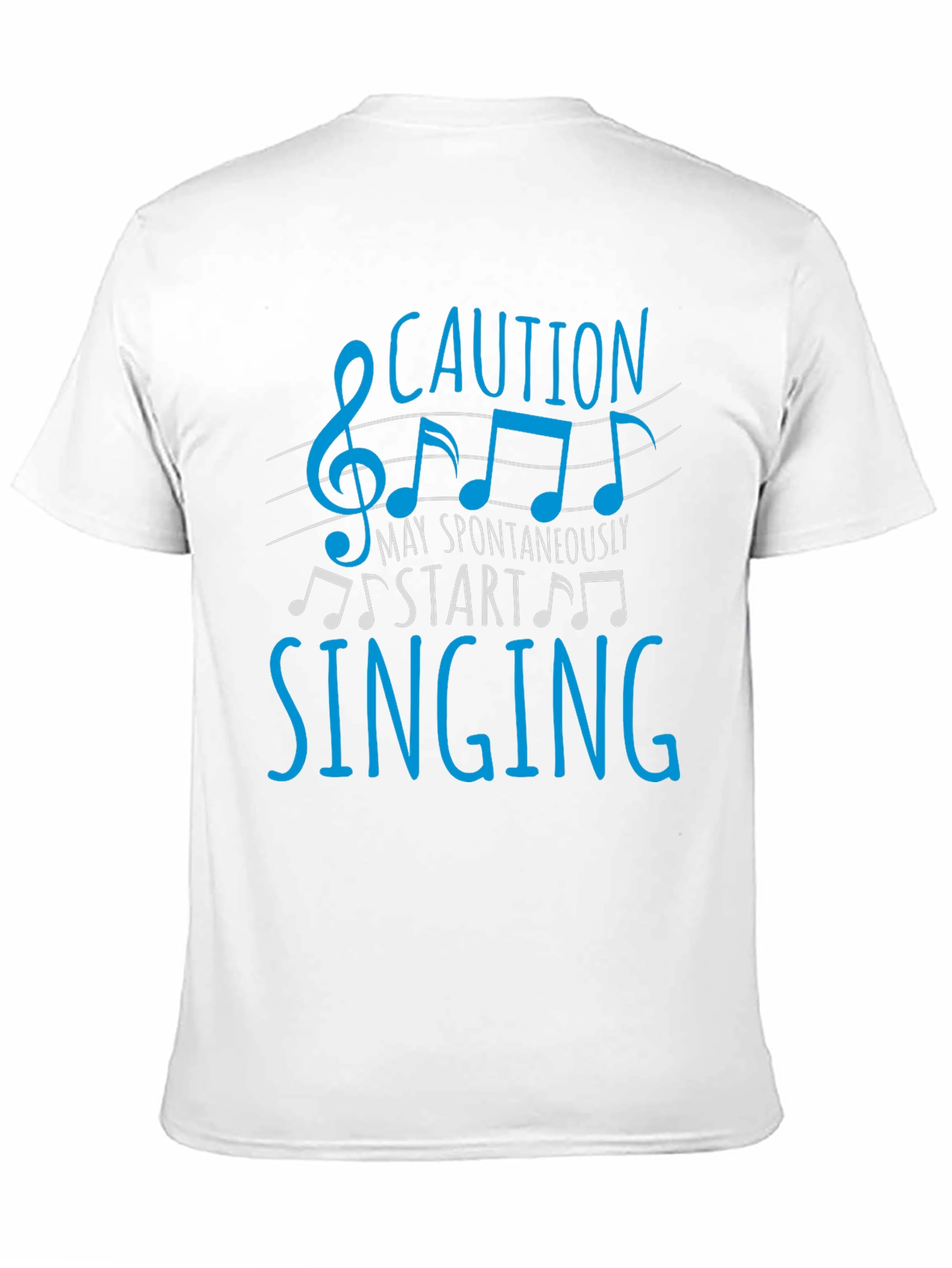 Black Caution May Spontaneously Start Singing Graphic Tee view 11