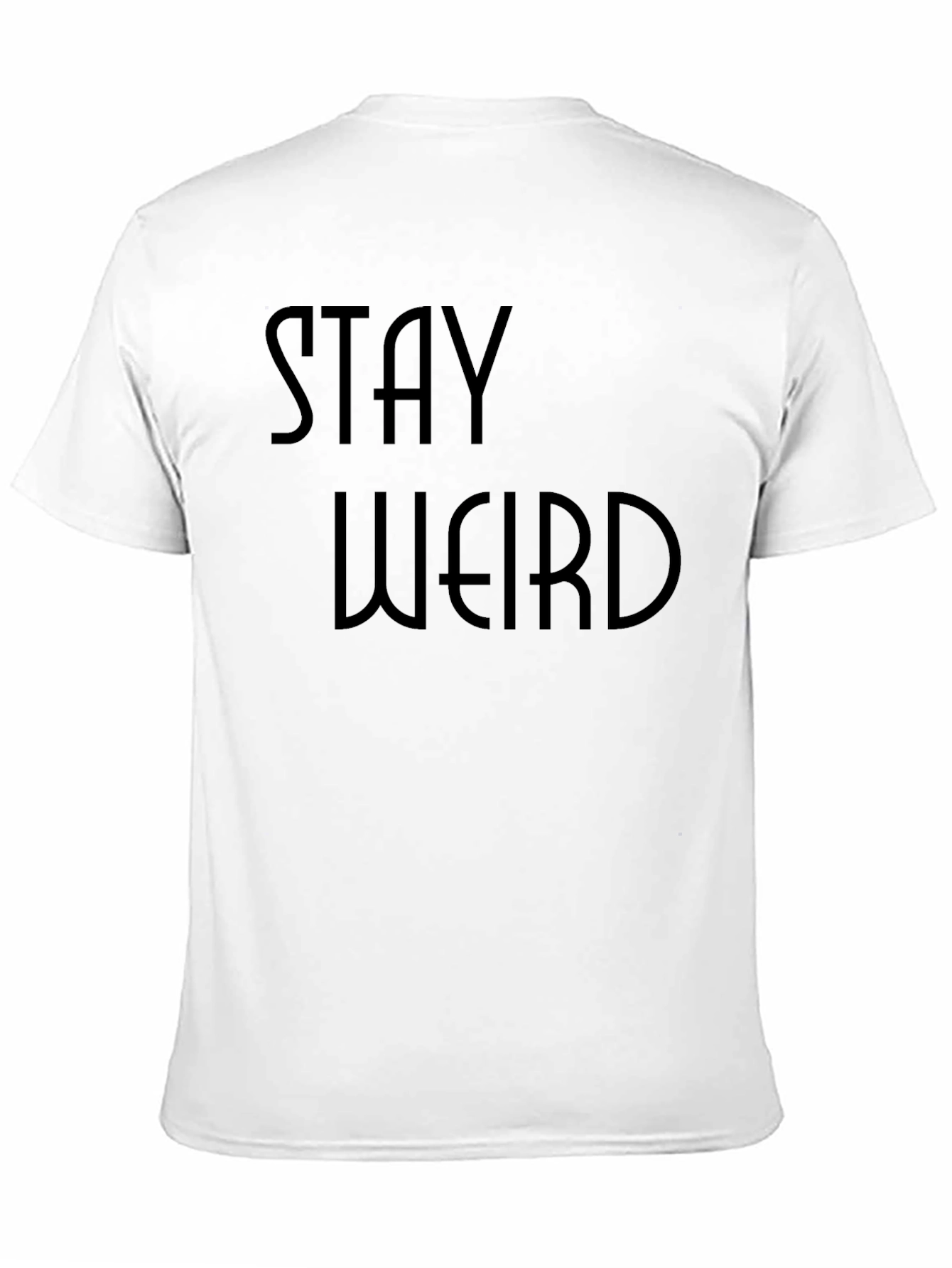Black Stay Weird Graphic Tee - Black Unisex T-Shirt view 11