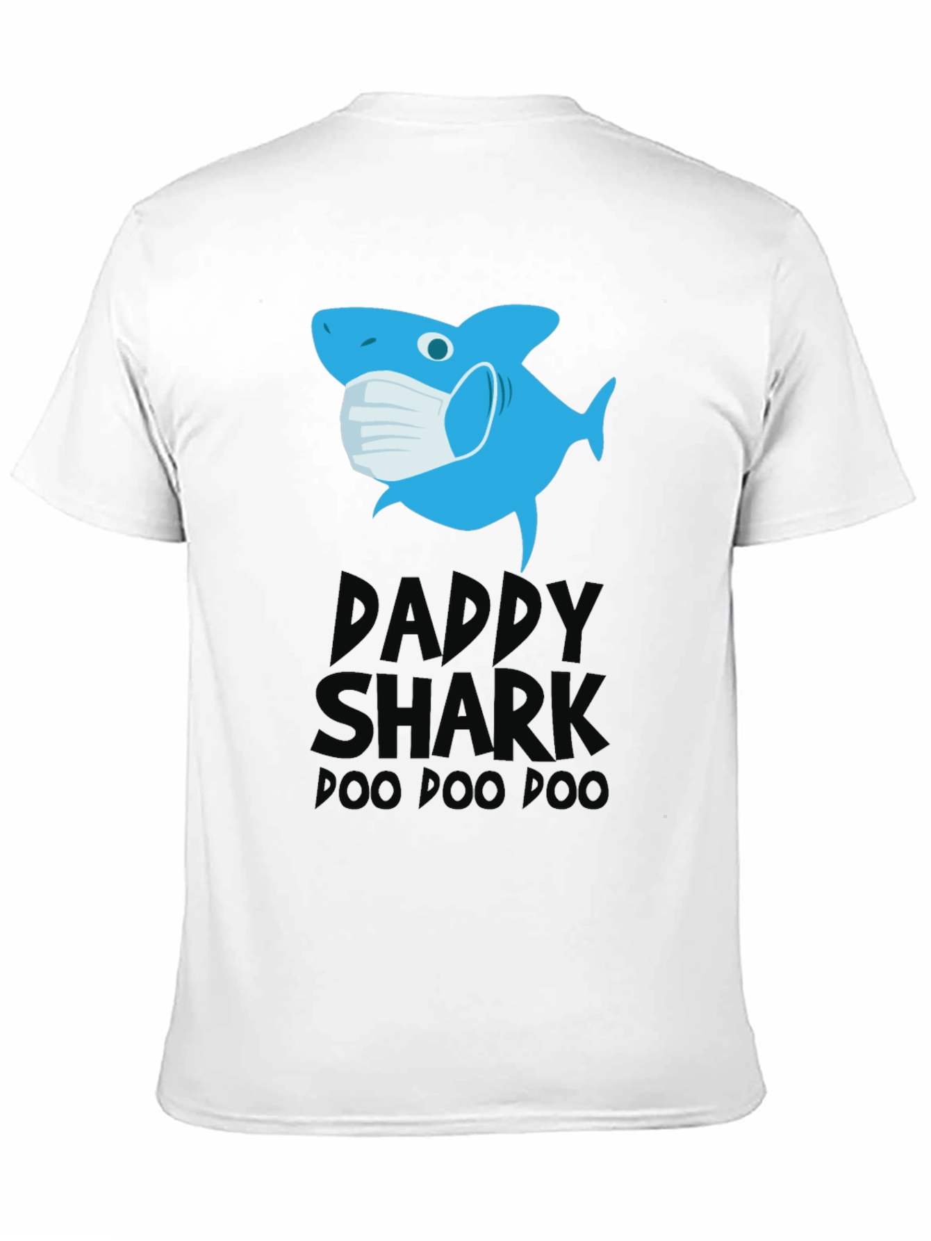 Black Daddy Shark Mask T-Shirt, Doo Doo Doo view 11