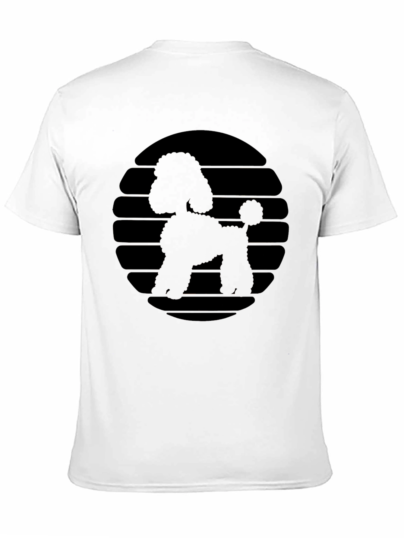 Black Retro Poodle Graphic Tee - Black view 11