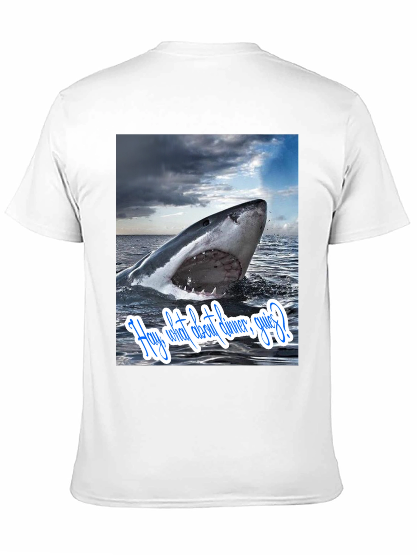 Black Shark Dinner T-Shirt - Funny Ocean Lover Tee view 11