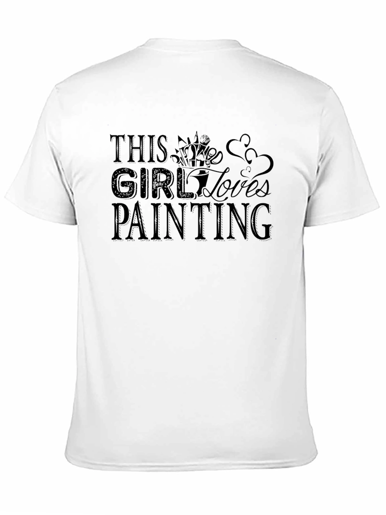 Black This Girl Loves Painting Black Graphic Tee view 11