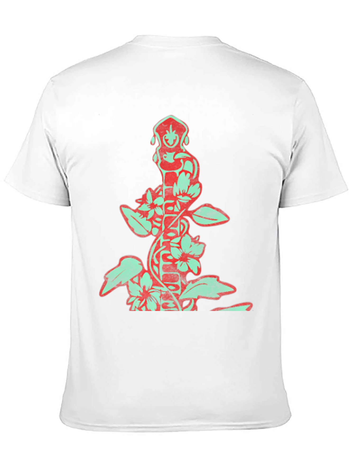 Black Vintage Floral Totem Graphic Tee - Black view 11