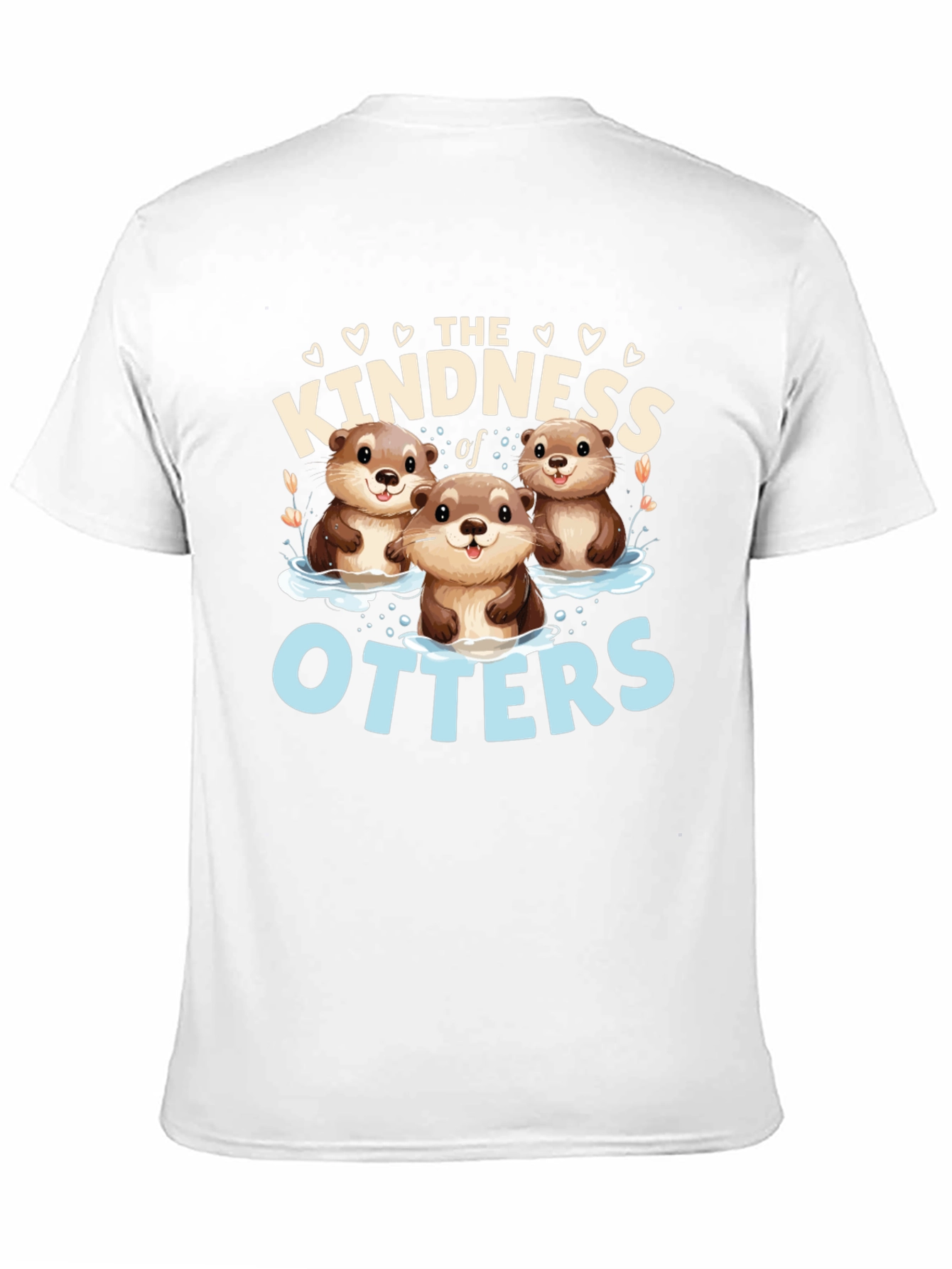 Black Kindness of Otters Graphic Tee - Unisex Soft Cotton view 11