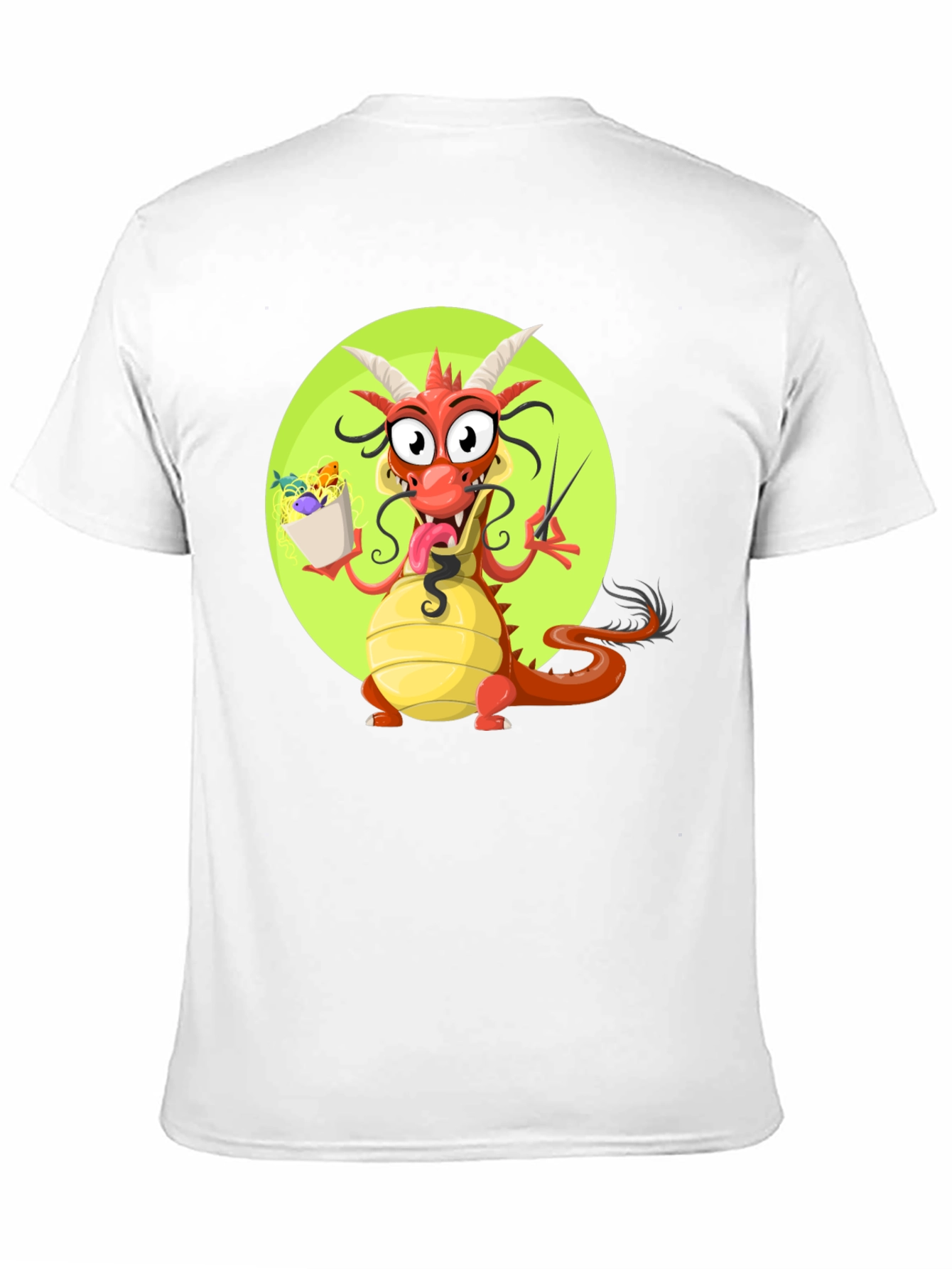 Black Funny Dragon Ramen T-Shirt view 11