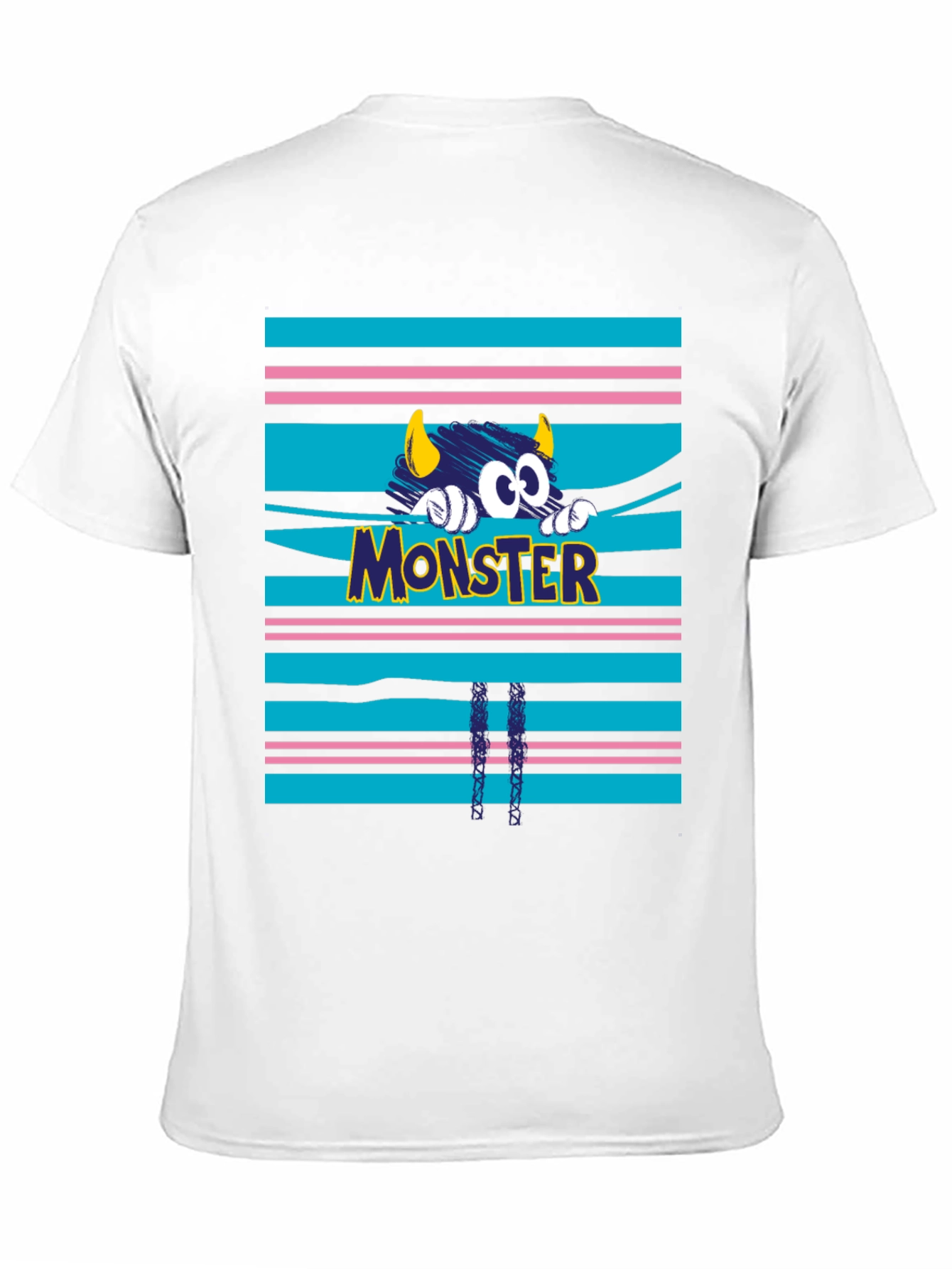 Black Monster Graphic Tee - Black Cotton T-Shirt view 11