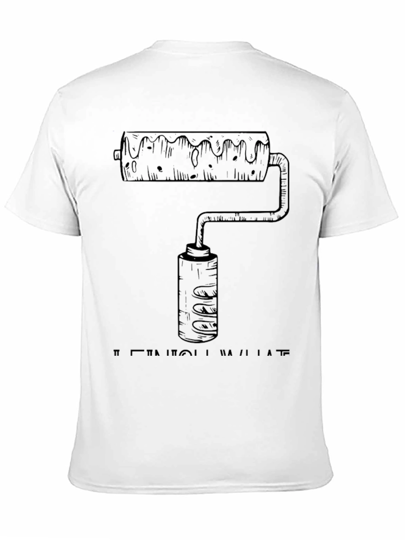 Black Paint Roller Graphic Tee - Artistic & Comfortable view 11