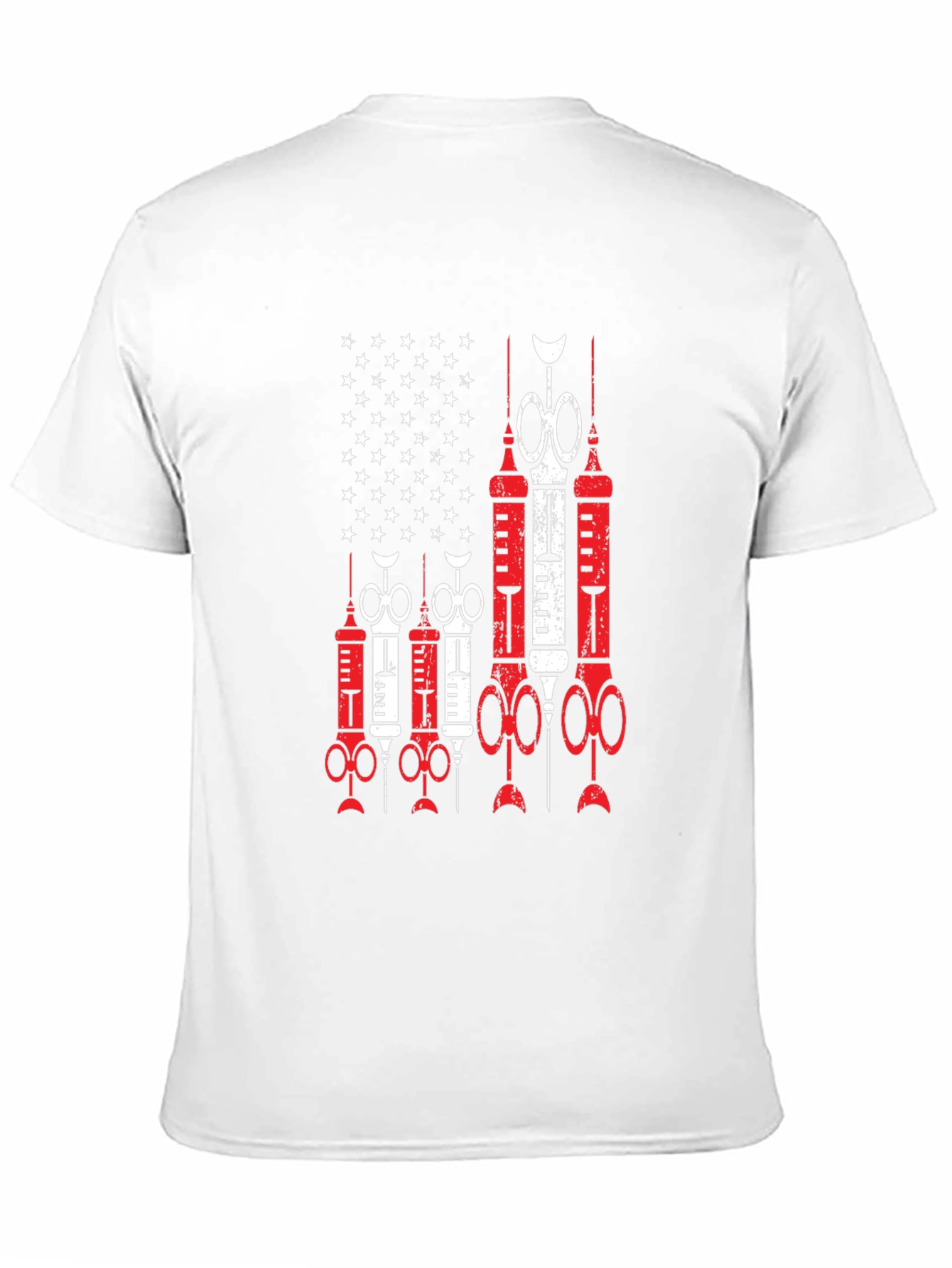 Black Novelty Graphic Tee: Patriotic Vaccine Design view 11