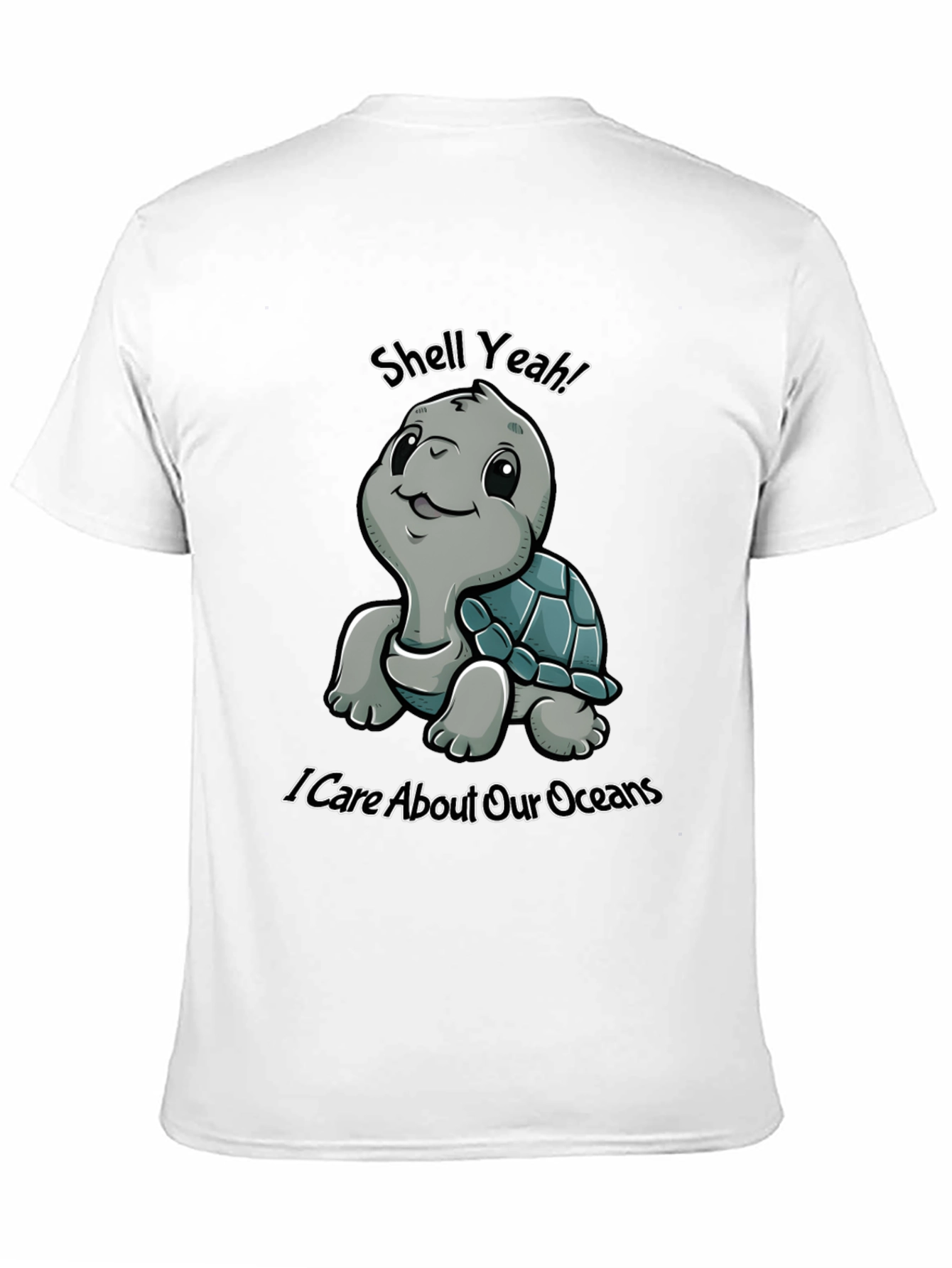 Black Shell Yeah! Ocean Conservation Graphic T-Shirt view 11