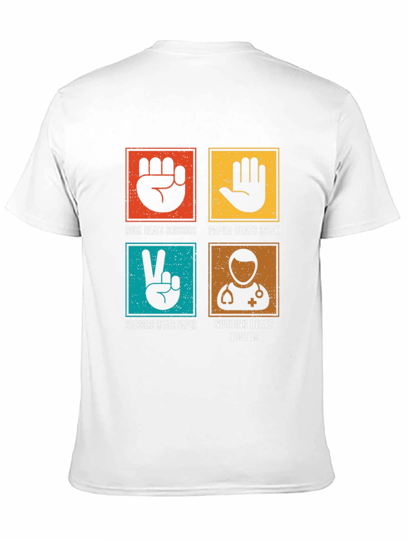 Black Rock Paper Scissors Doctor Tee - Funny Medical T-Shirt view 11