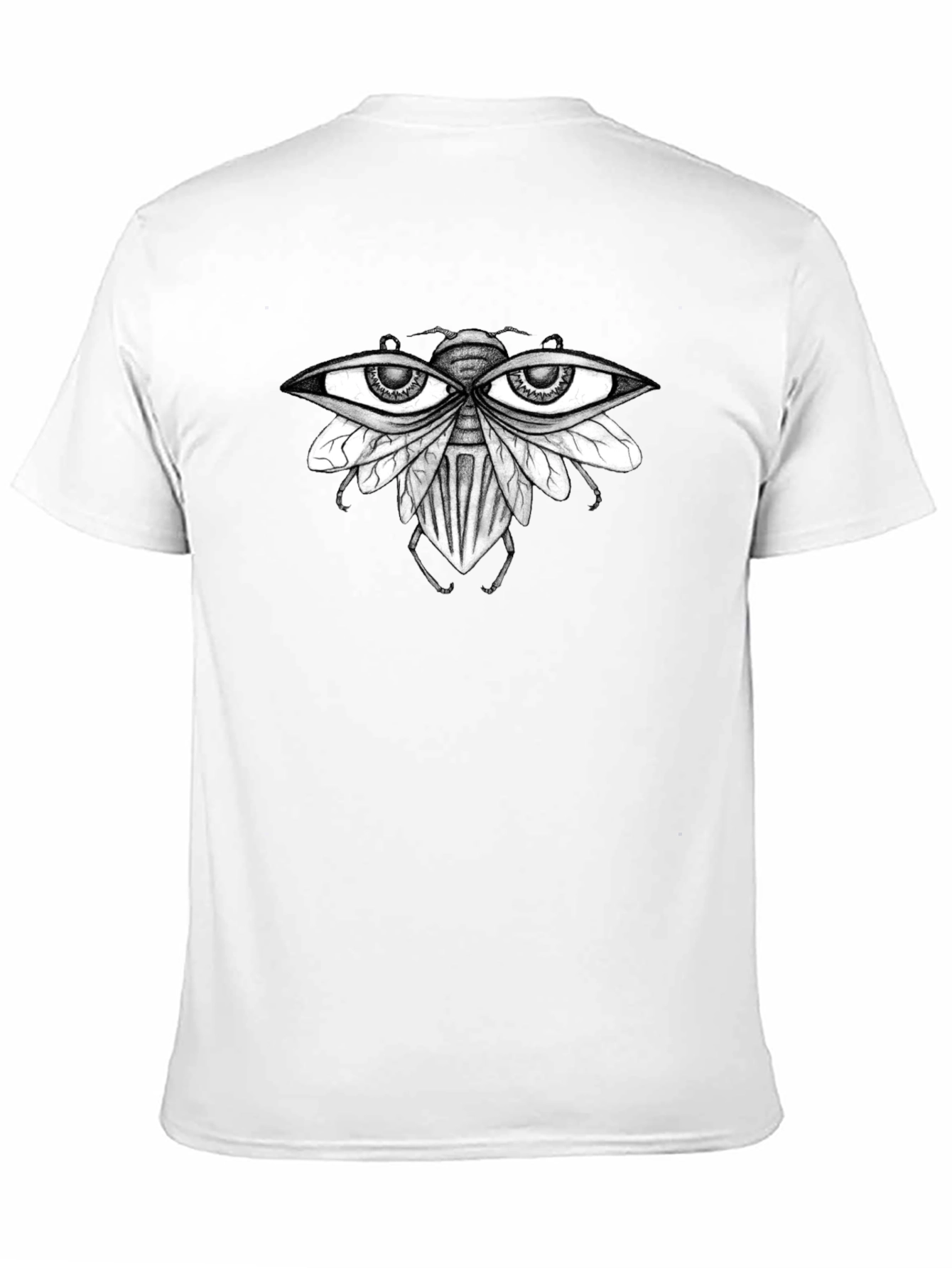 Black Eye-Catching Fly Graphic T-Shirt - Unique Design view 11